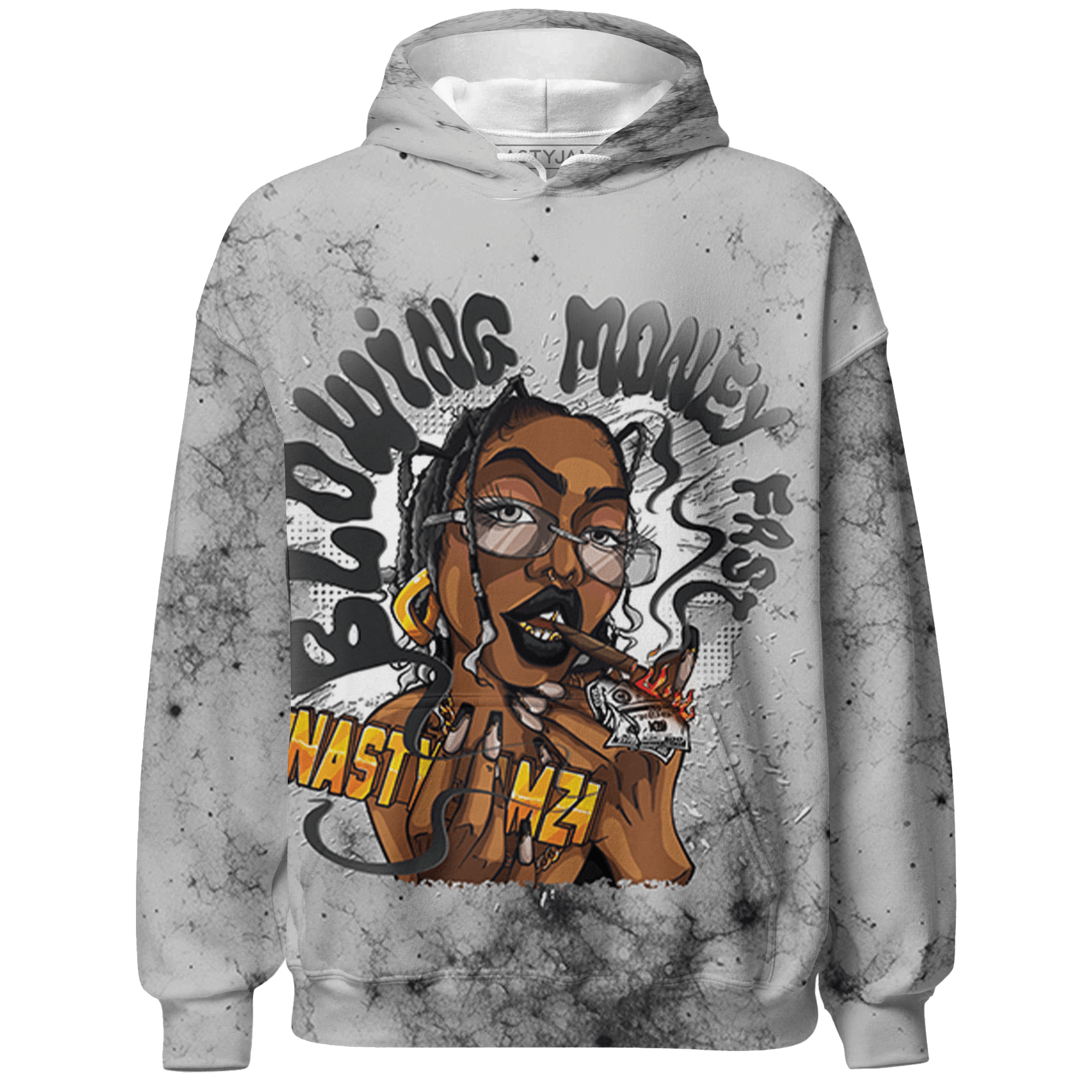 Retro High OG Black White 1s Hoodie Match Blowing Money Fast Girl 3D All-Over Print - NastyJamz