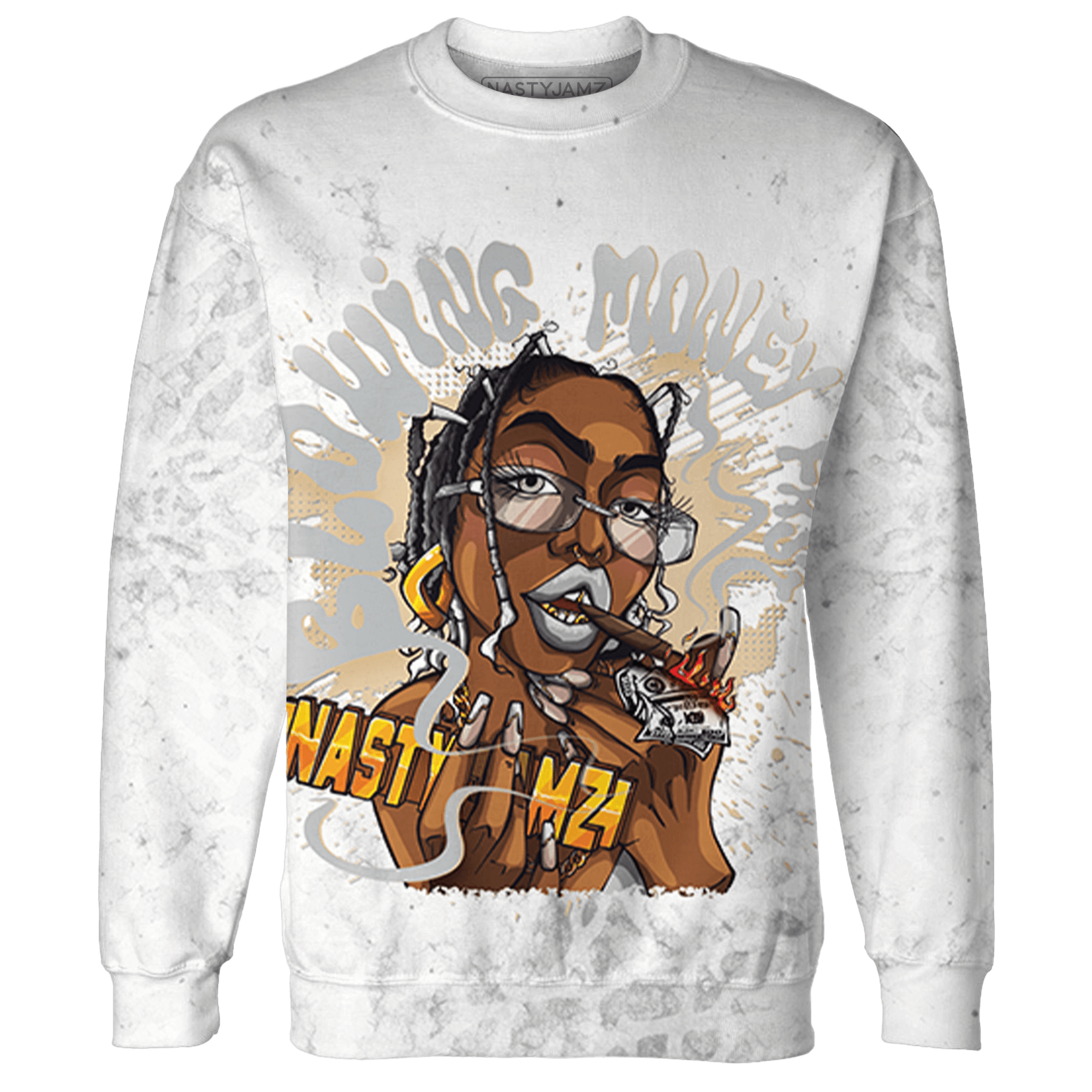 Craft Ivory 3s Sweatshirt Match Blowing Money Fast Girl 3D All-Over Print - NastyJamz