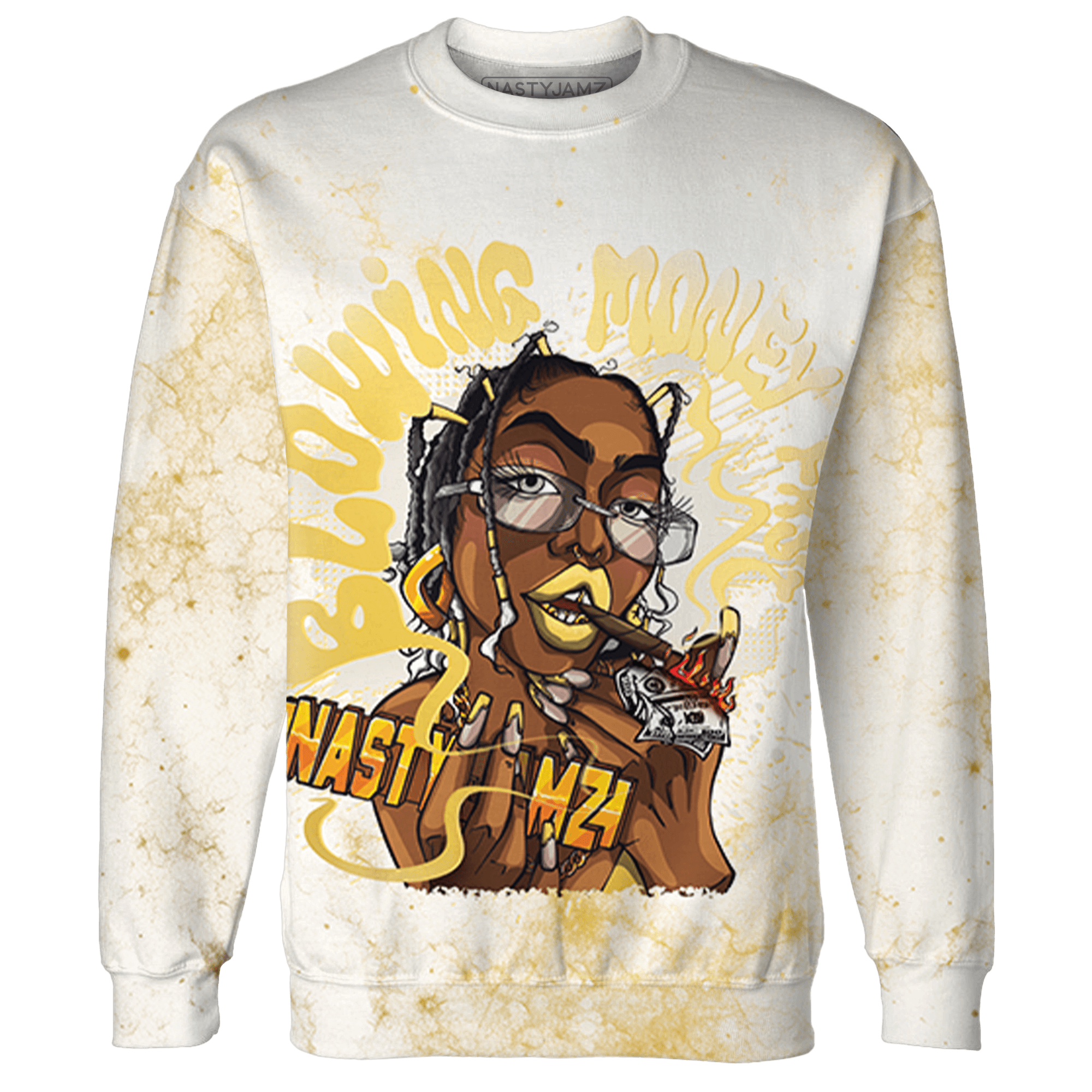 Sail 4s Sweatshirt Match Blowing Money Fast Girl 3D All-Over Print - NastyJamz