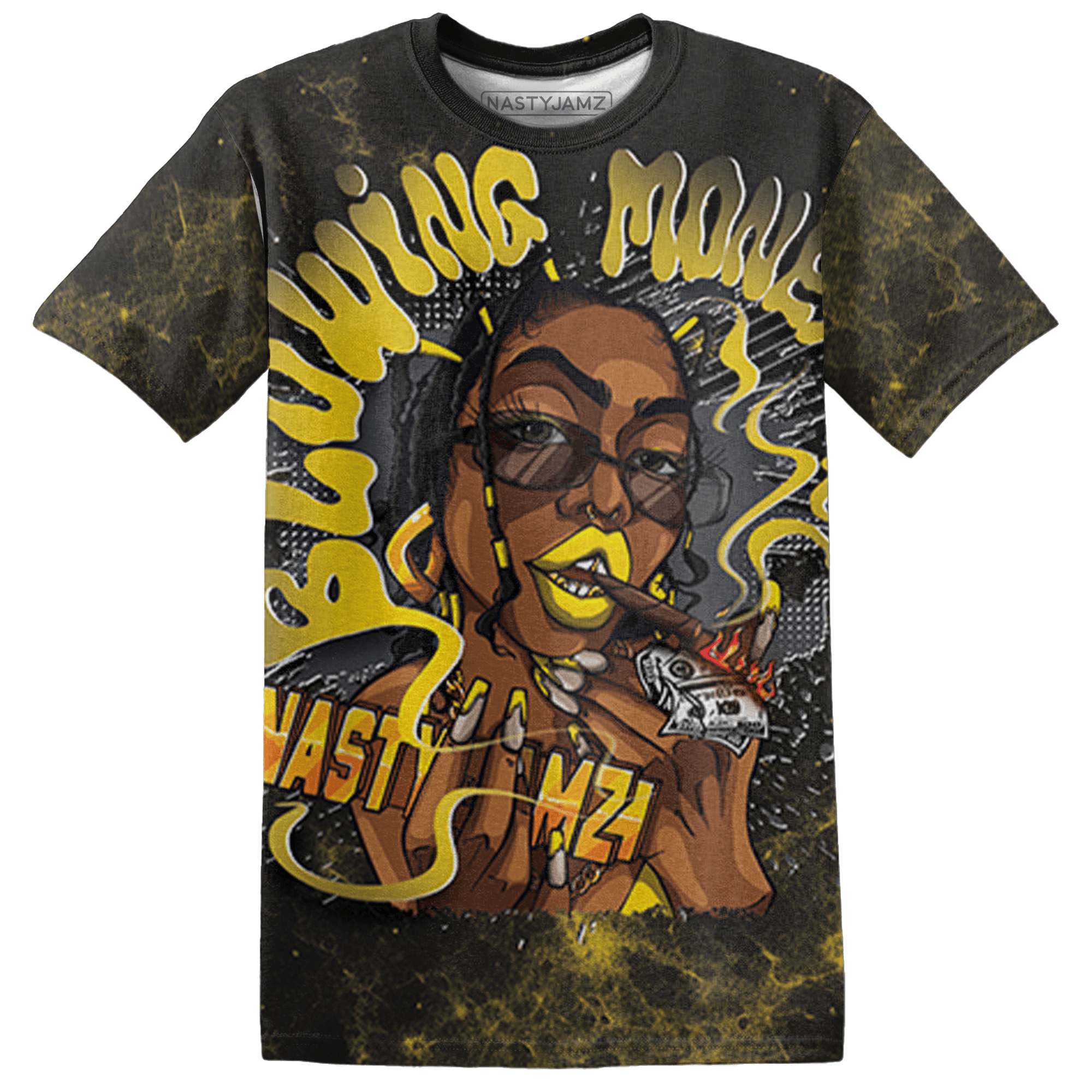 Thunder 4s T Shirt Match Blowing Money Fast Girl 3D All-Over Print - NastyJamz