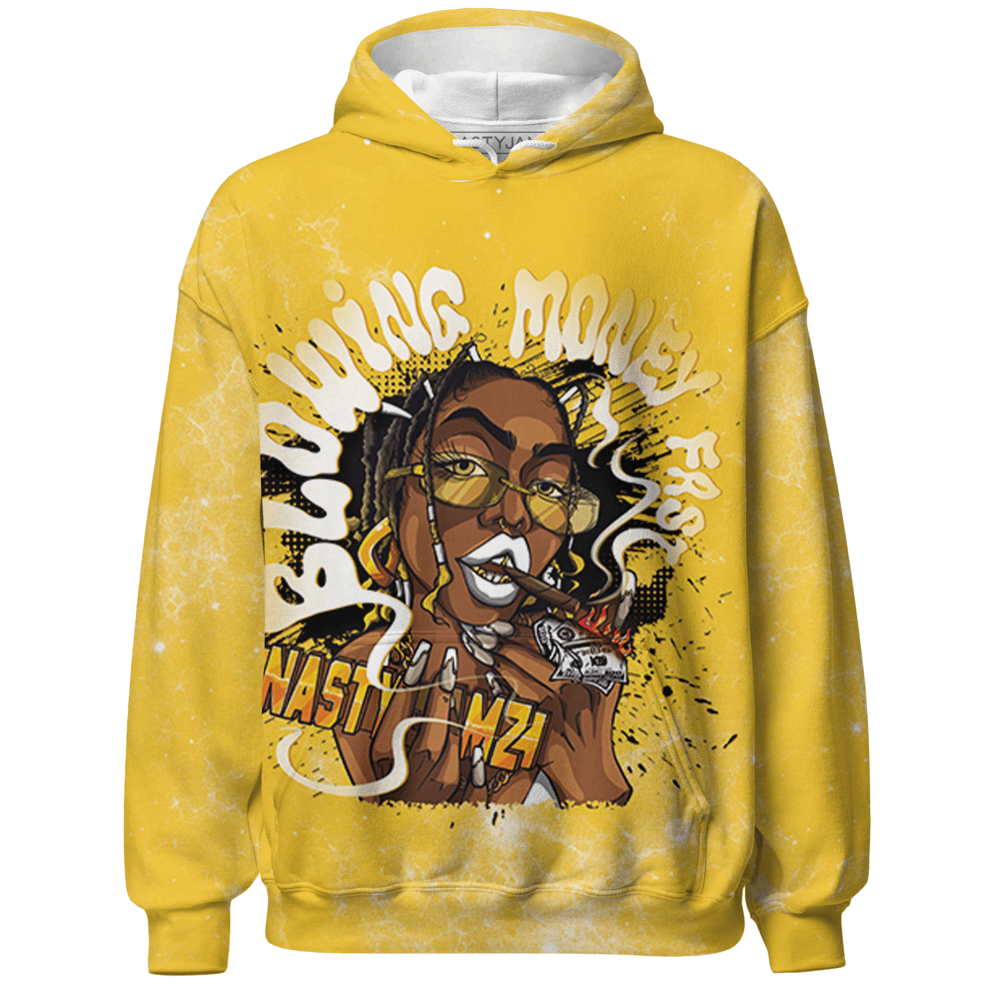 Yellow Ochre 6s Hoodie Match Blowing Money Fast Girl 3D All-Over Print - NastyJamz