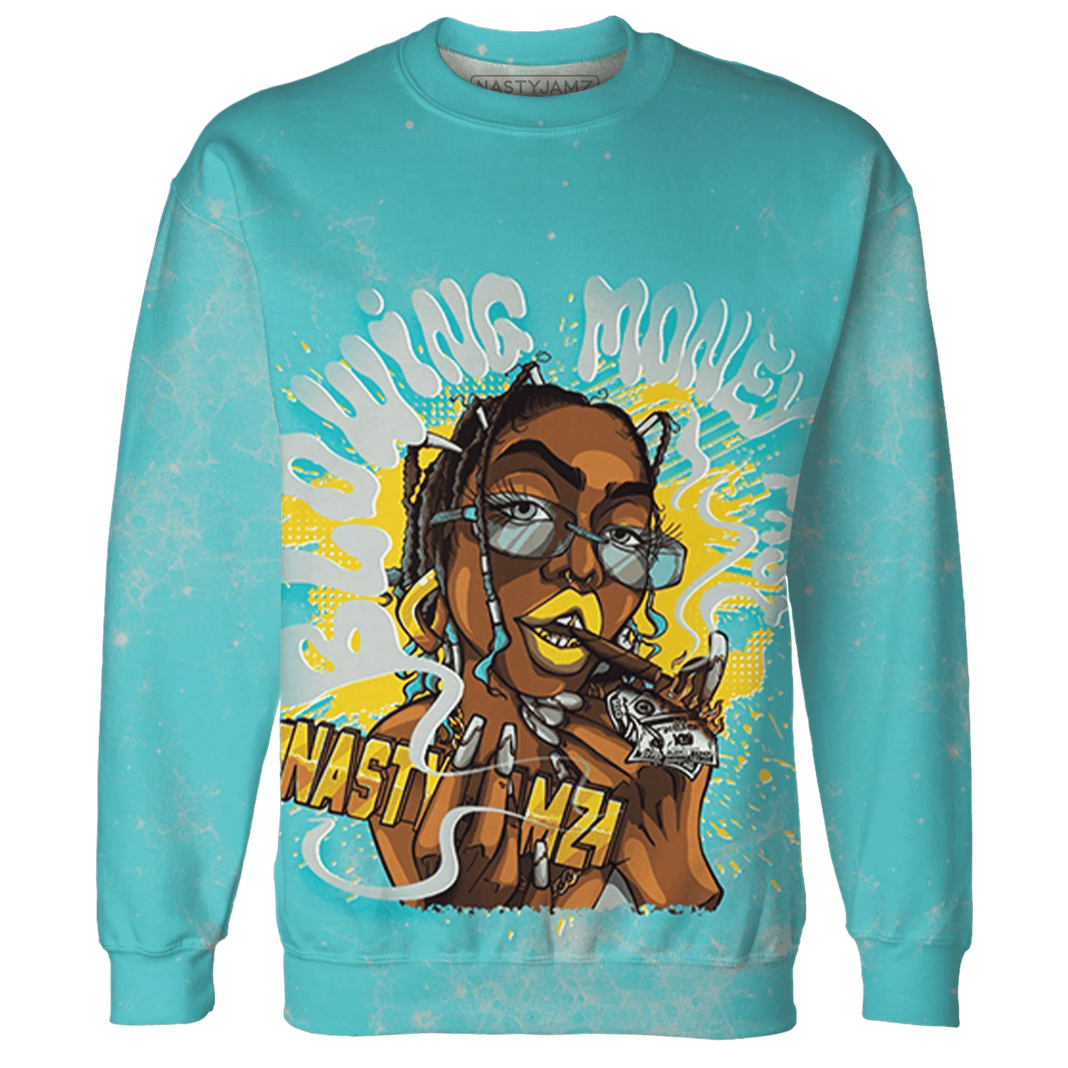 NBL-Cyan-Burst-9060-Sweatshirt-Match-Blowing-Money-Fast-Girl-3D