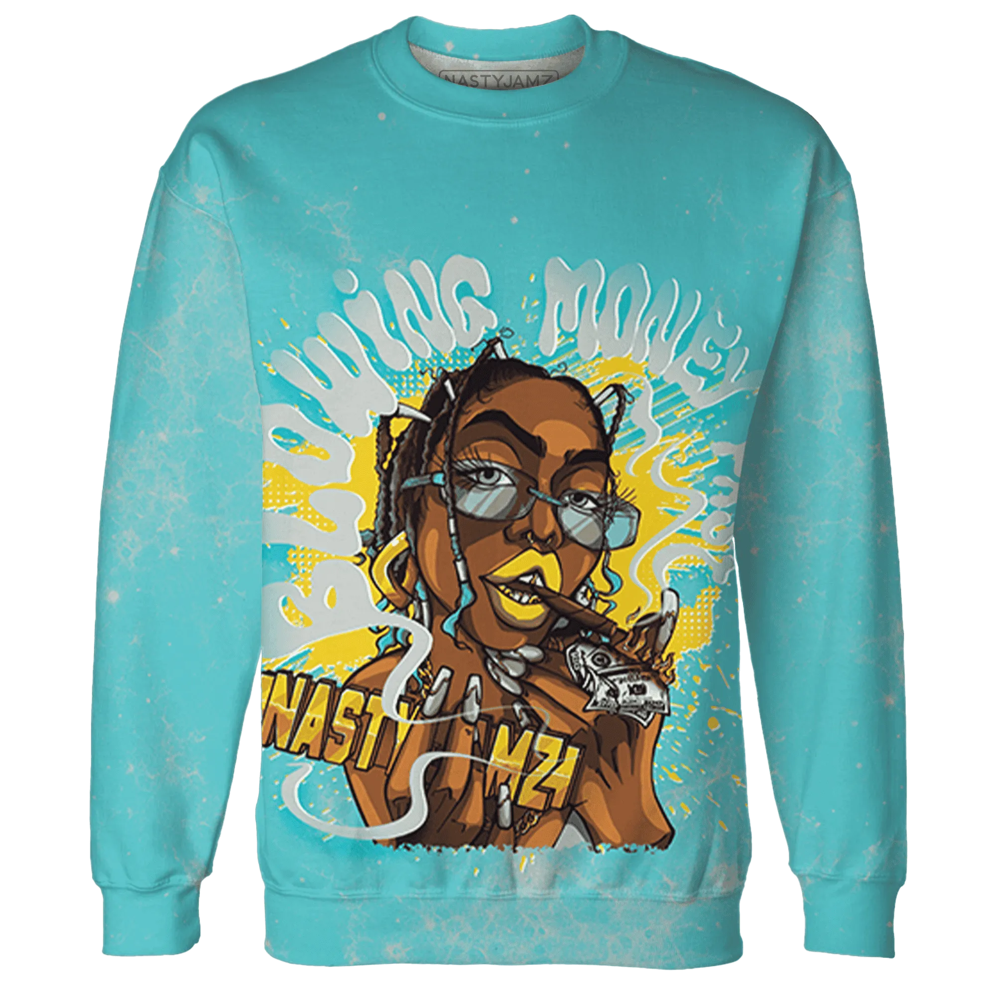 NBL-Cyan-Burst-9060-Sweatshirt-Match-Blowing-Money-Fast-Girl-3D