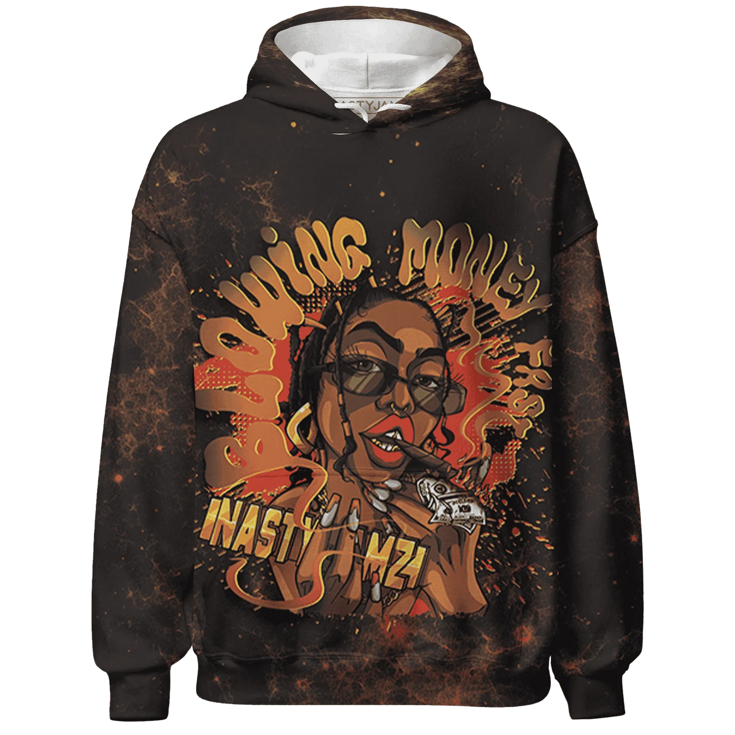VaporMax-Crimson-Total-Orange-Plus-Hoodie-Match-Blowing-Money-Fast-Girl-3D