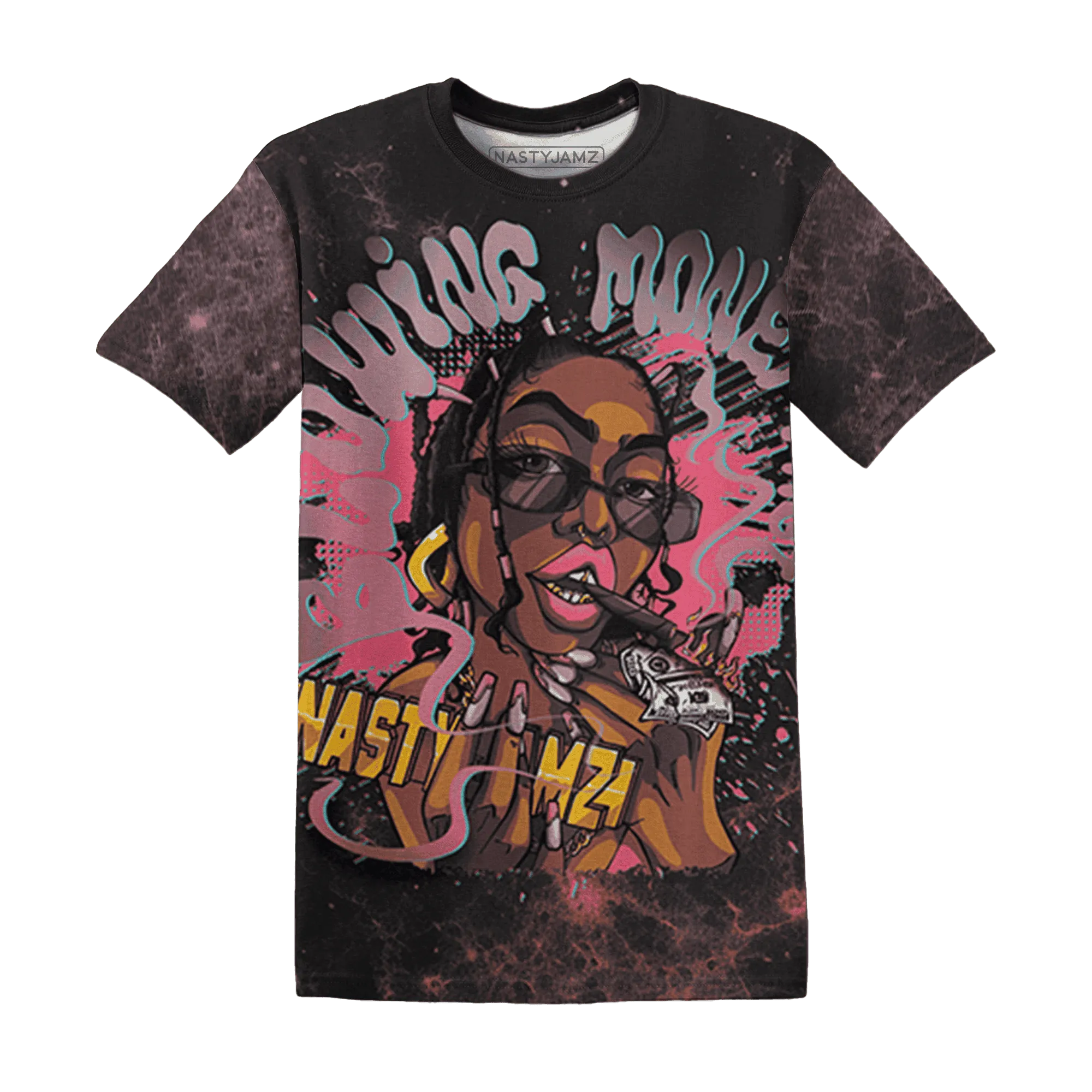 VaporMax-Plus-South-Beach-T-Shirt-Match-Blowing-Money-Fast-Girl-3D