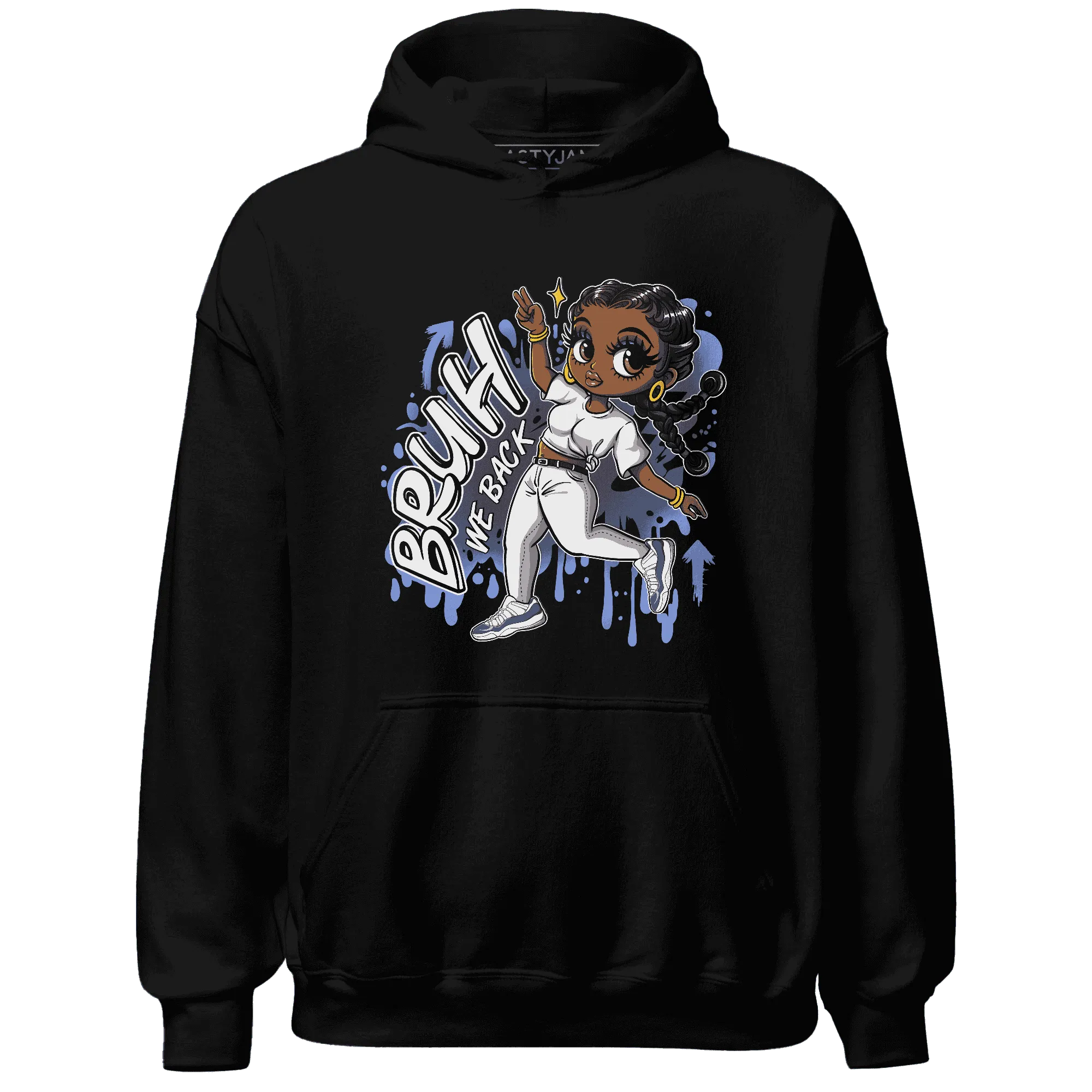Low-Diffused-Blue-11s-Hoodie-Match-Bruh-We-Back-Girl
