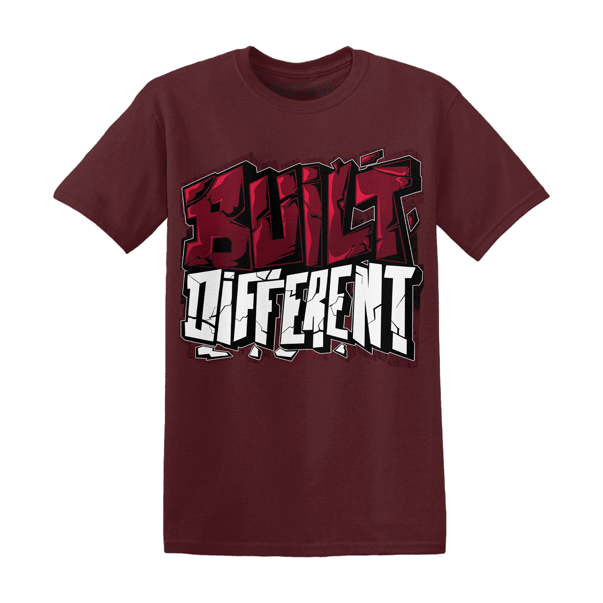 High White Team Red 1s T Shirt Match Built Different - NastyJamz