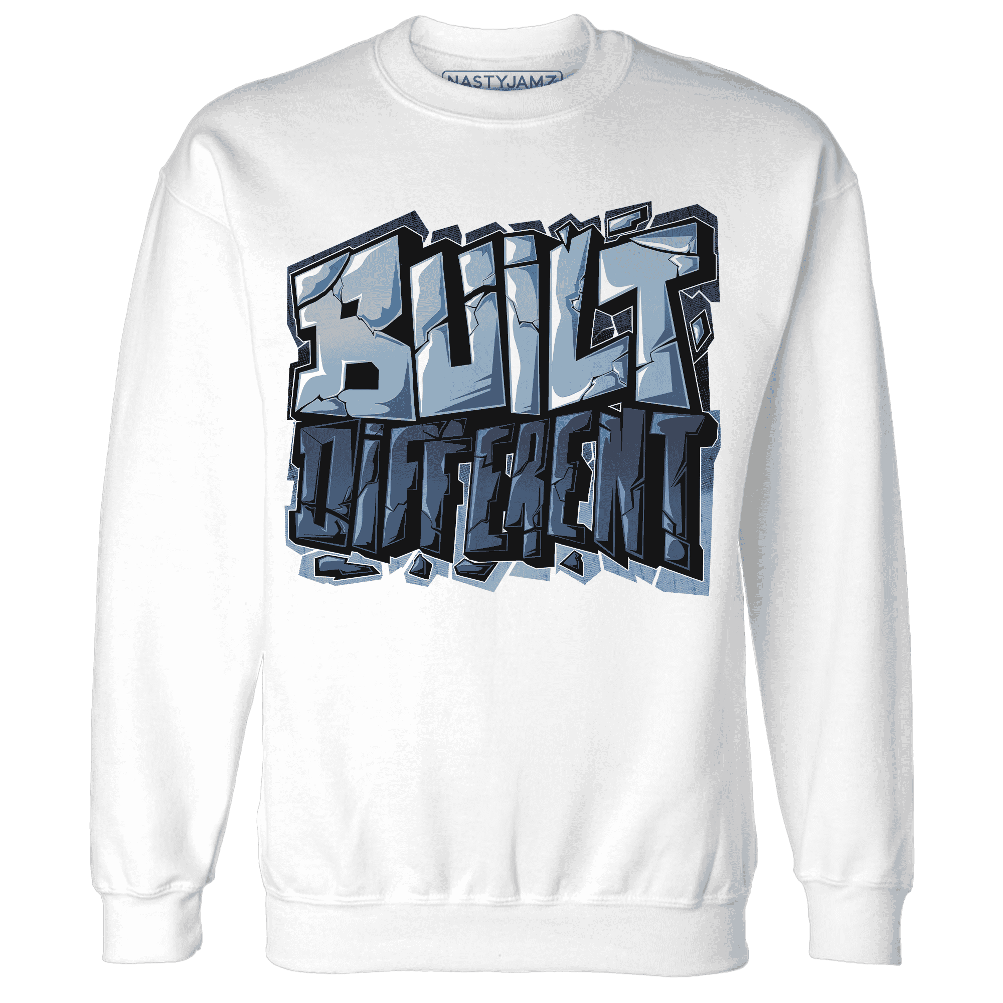 Mid Diffused Blue Grey 1s Sweatshirt Match Built Different - NastyJamz