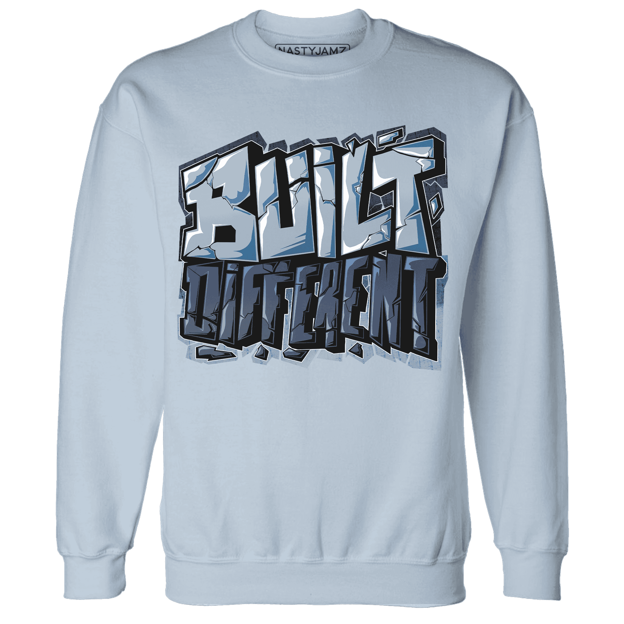 Mid Diffused Blue Grey 1s Sweatshirt Match Built Different - NastyJamz