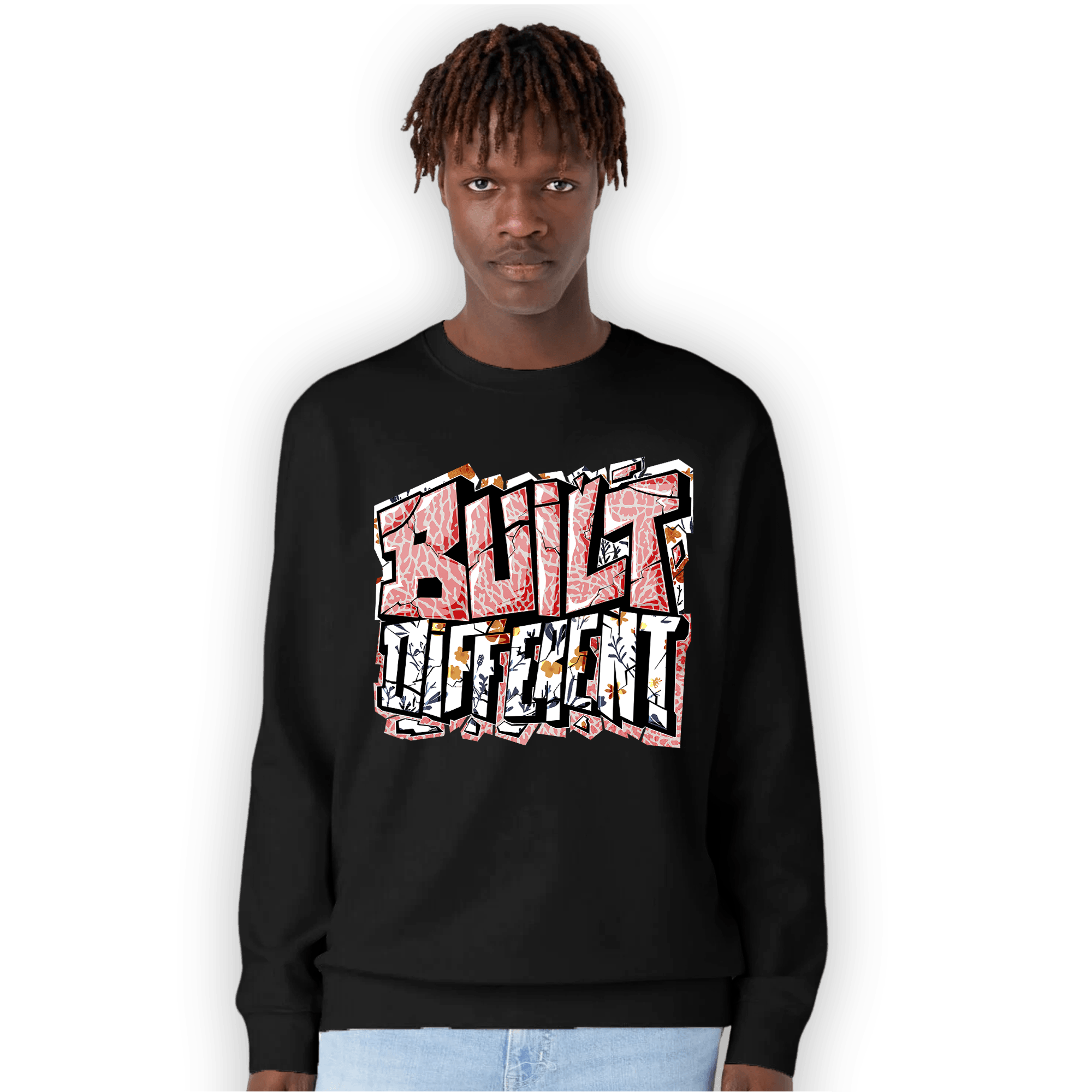 Red Stardust 3s Sweatshirt Match Built Different - NastyJamz