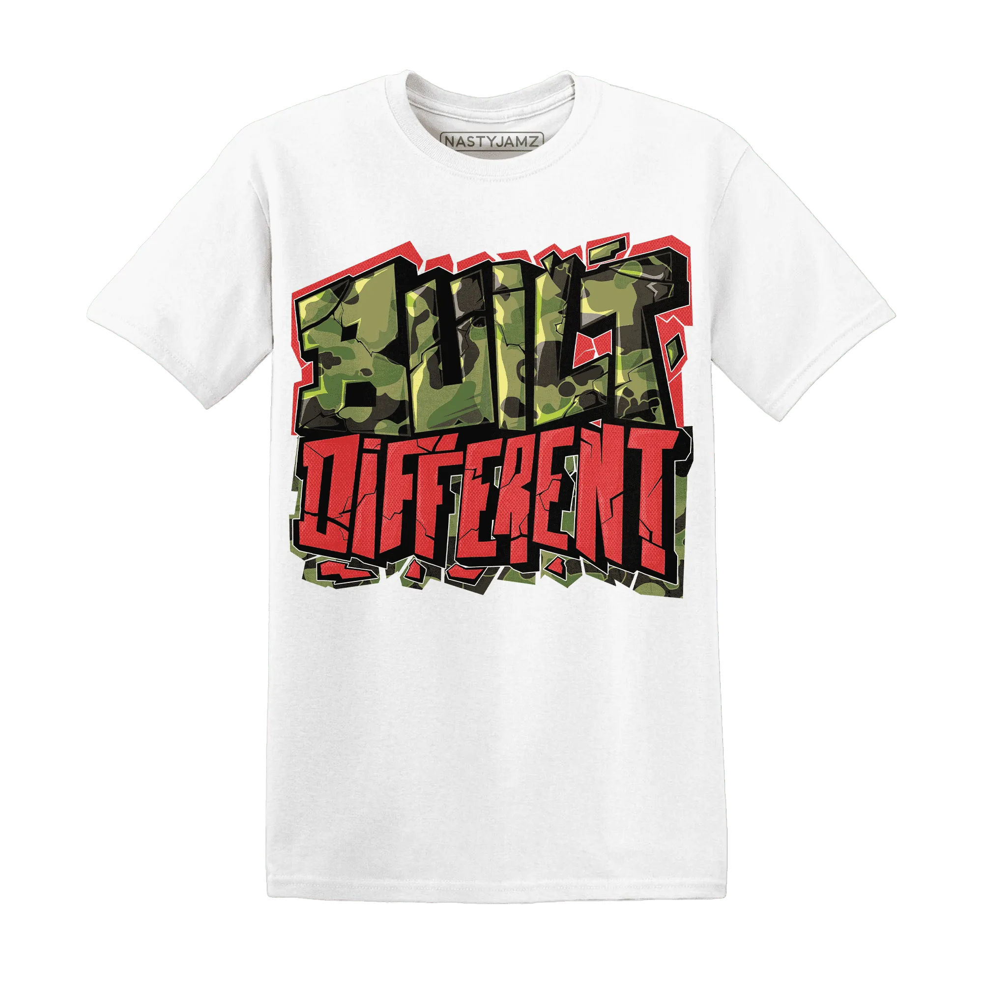 AM-90-Dark-Sage-Solar-Red-NastyJamz-T-Shirt-Match-Built-Different