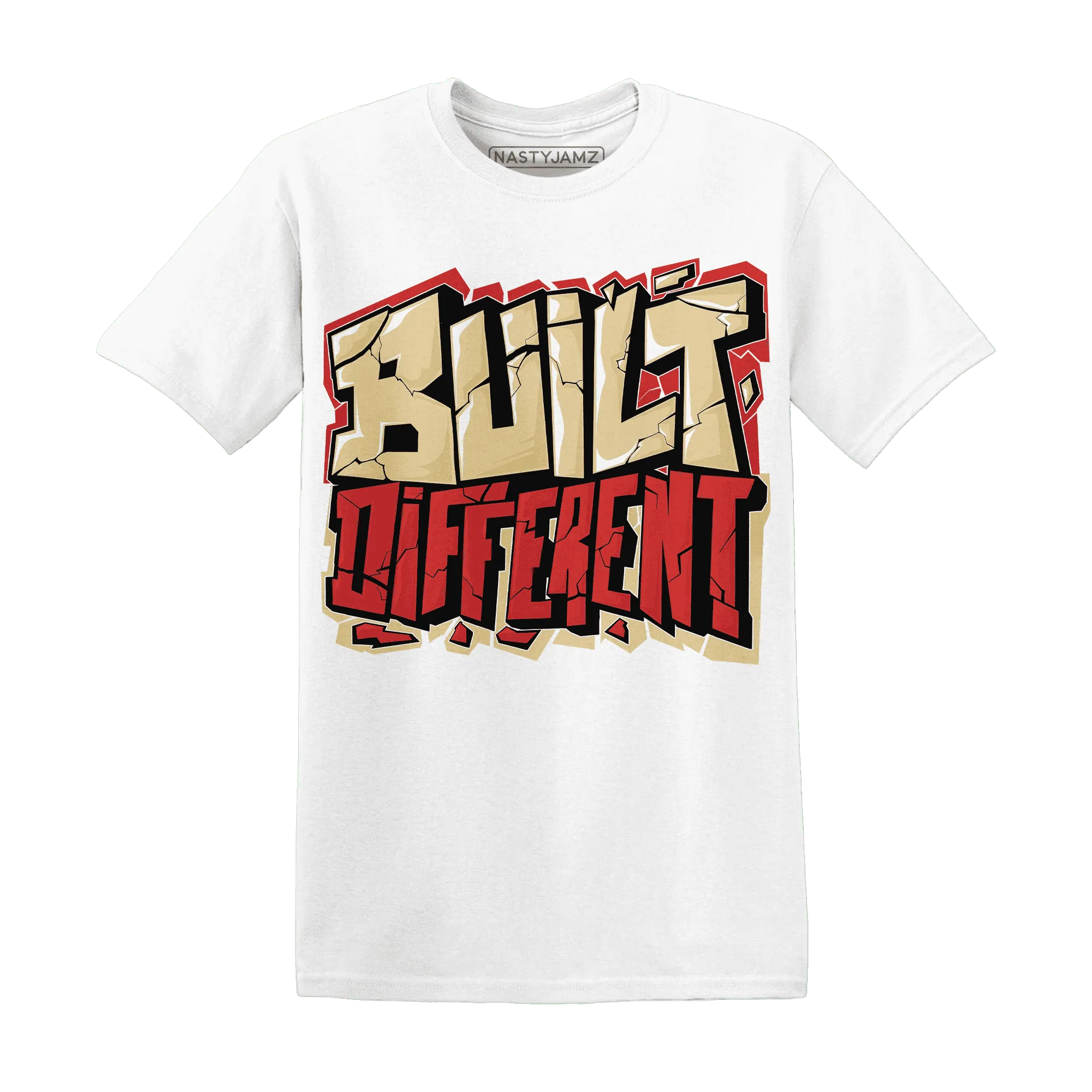 Dunk-Strawberry-Waffle-Pale-Vanilla-University-Red-Sail-Wheat-Low-Retro-NastyJamz-T-Shirt-Match-Built-Different