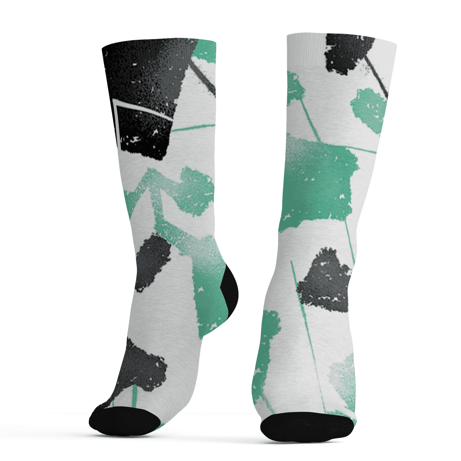 High OG Green Glow 1s Socks Match Built Different 3D All-Over Print Broken - NastyJamz