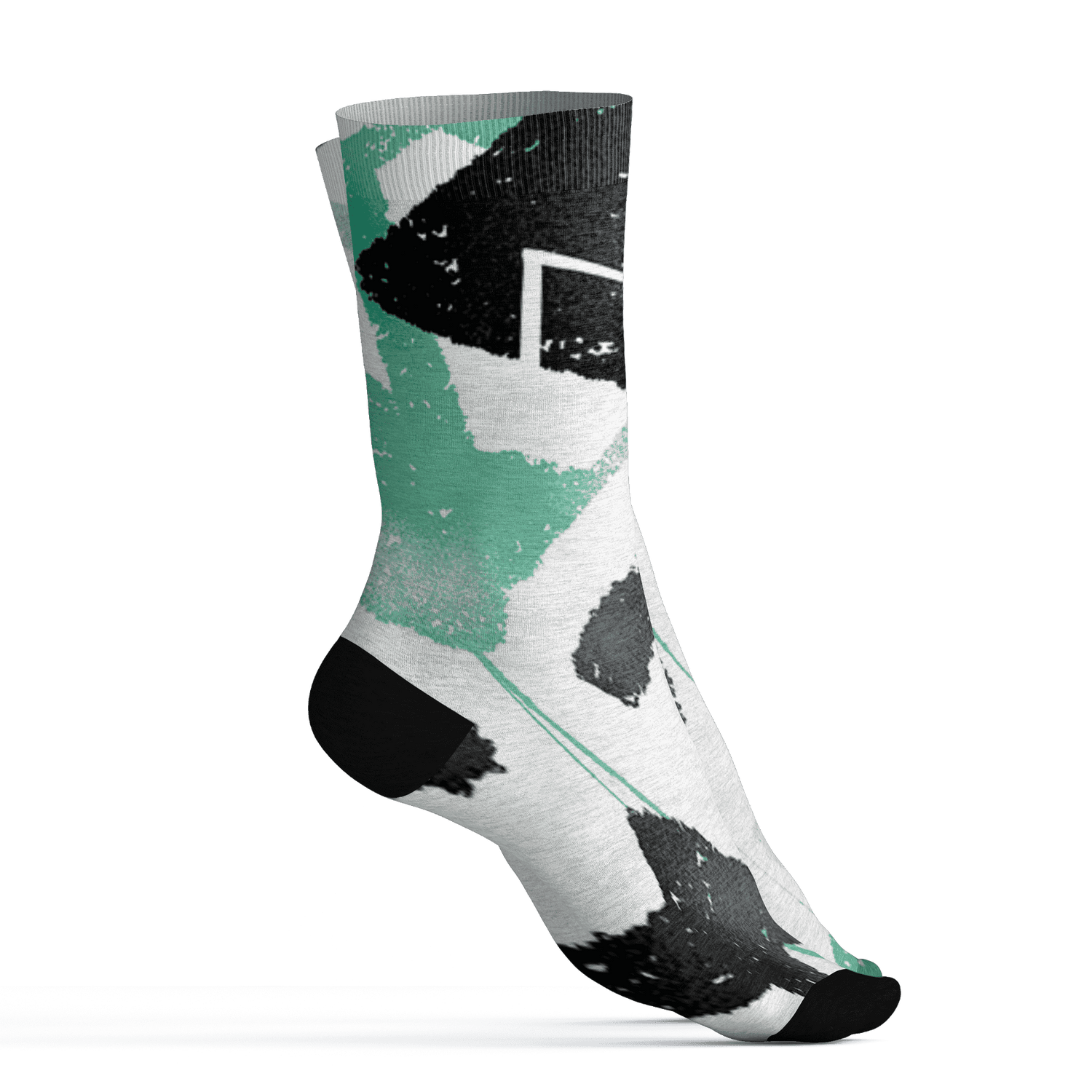 High OG Green Glow 1s Socks Match Built Different 3D All-Over Print Broken - NastyJamz