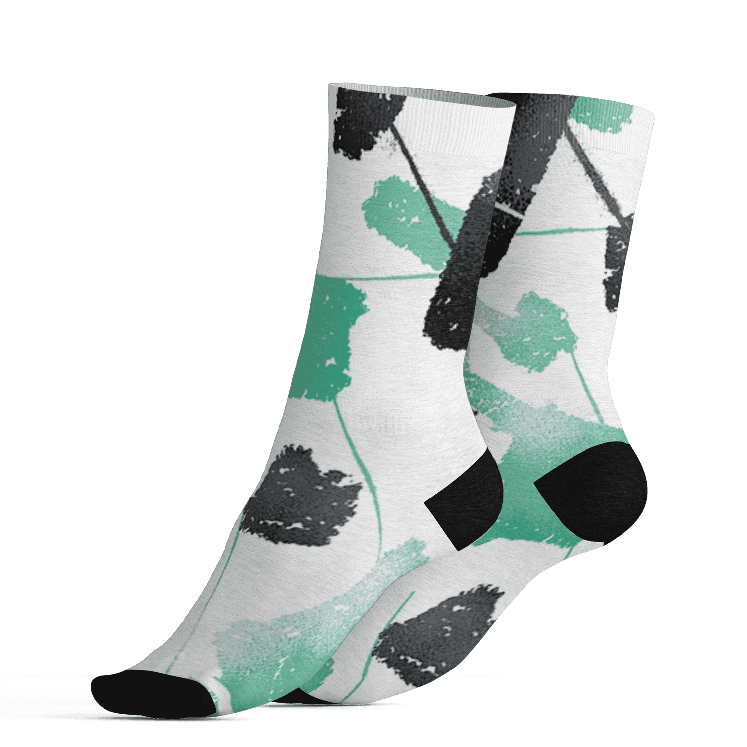 High OG Green Glow 1s Socks Match Built Different 3D All-Over Print Broken - NastyJamz
