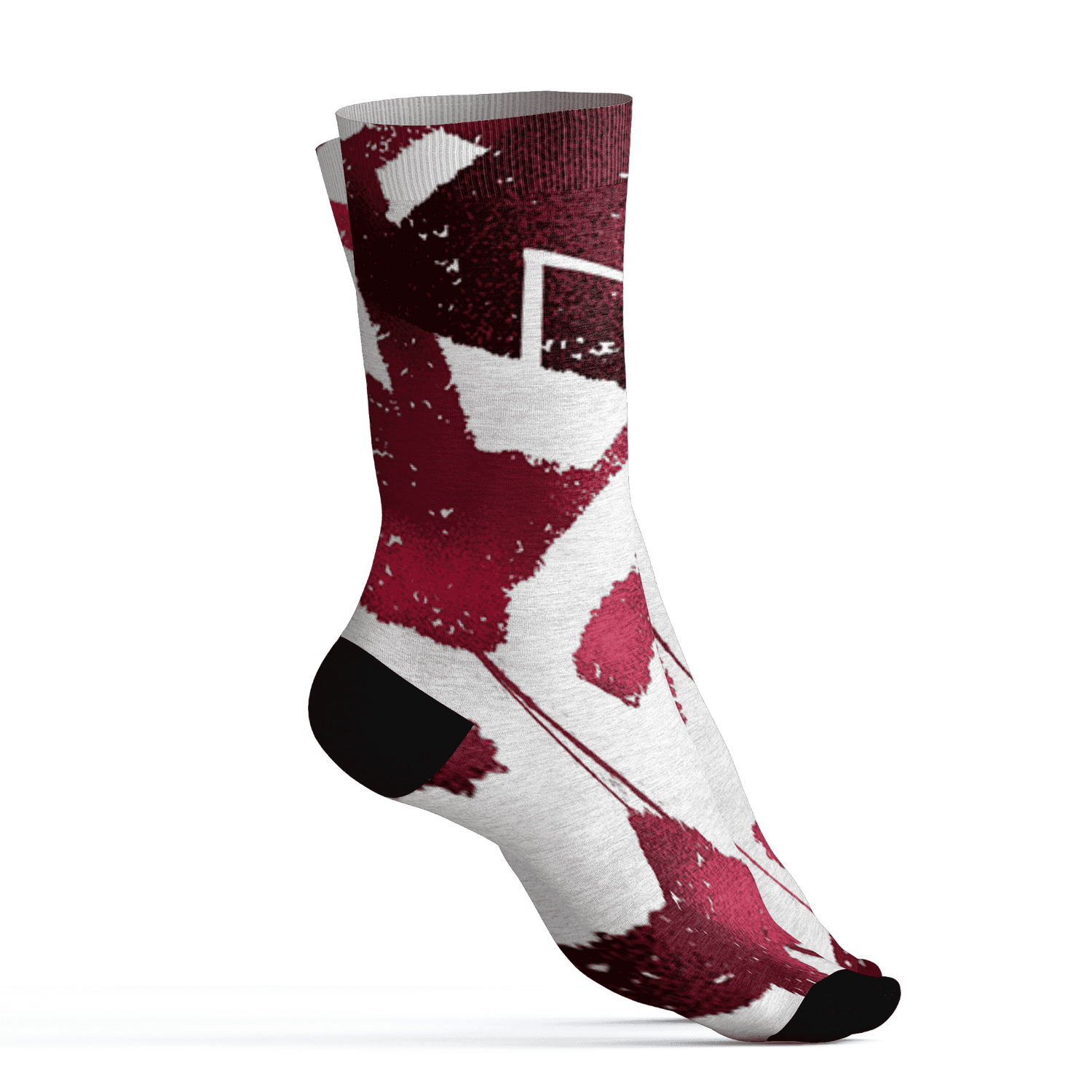 High White Team Red 1s Socks Match Built Different 3D All-Over Print Broken - NastyJamz