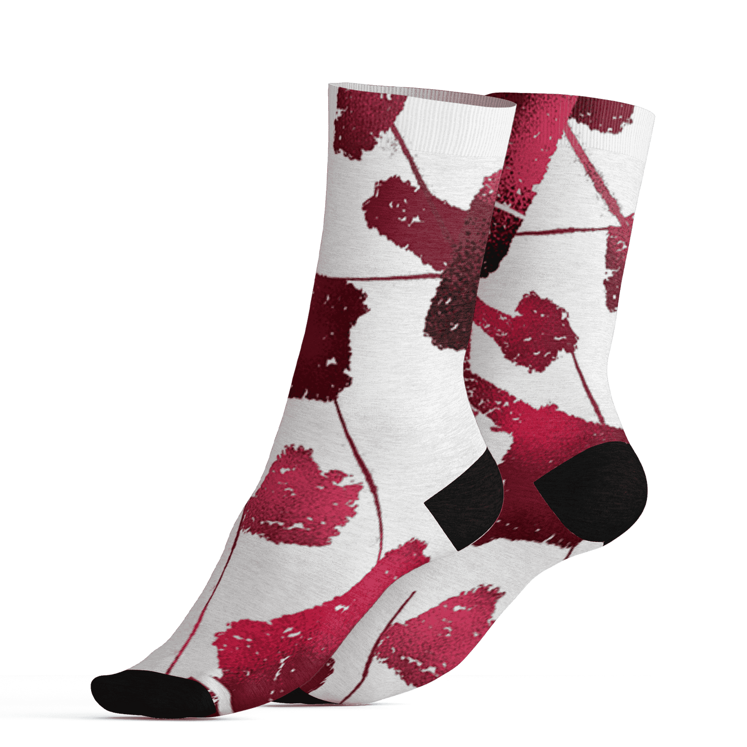 High White Team Red 1s Socks Match Built Different 3D All-Over Print Broken - NastyJamz