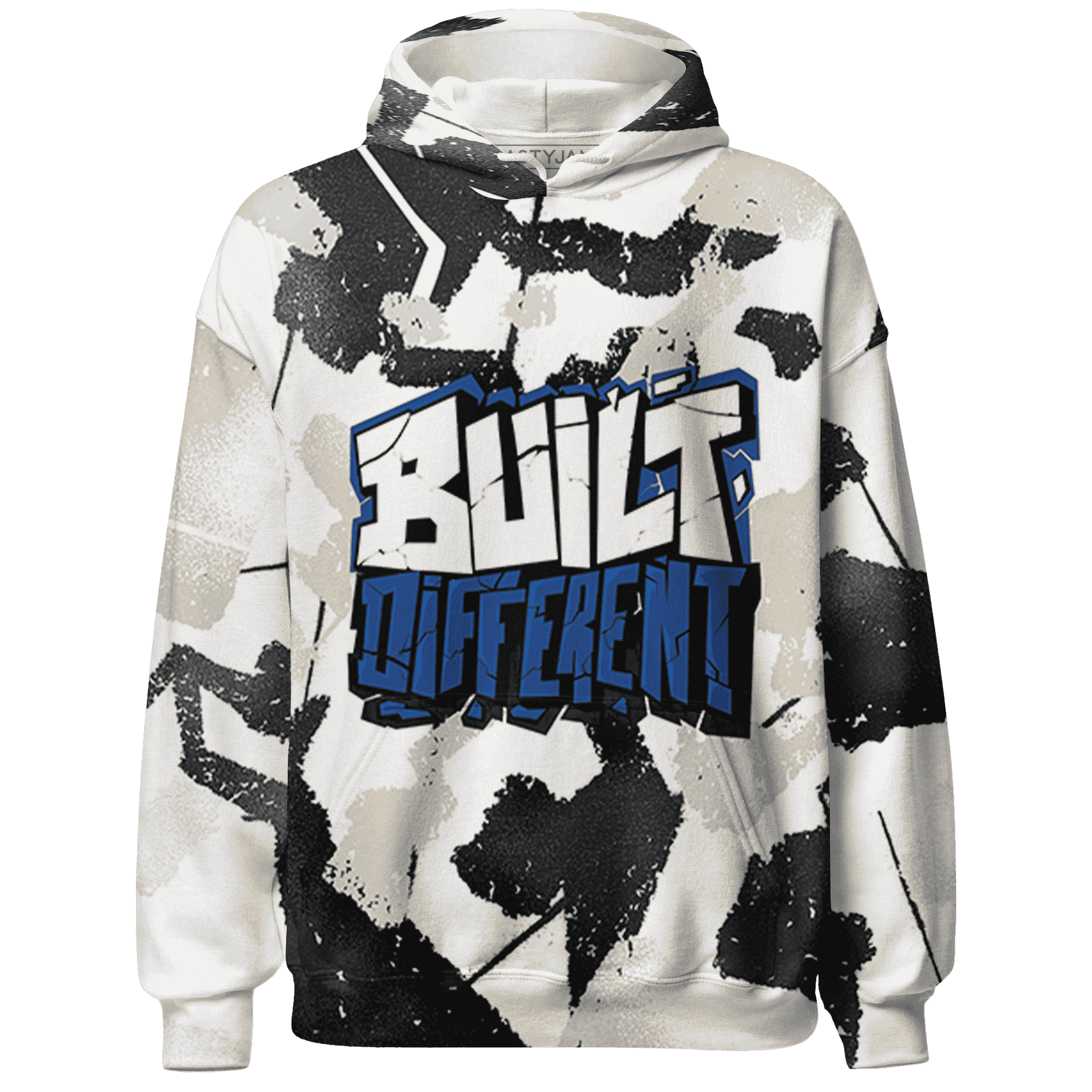 Quaiii 54 3s Hoodie Match Built Different 3D All-Over Print Broken - NastyJamz