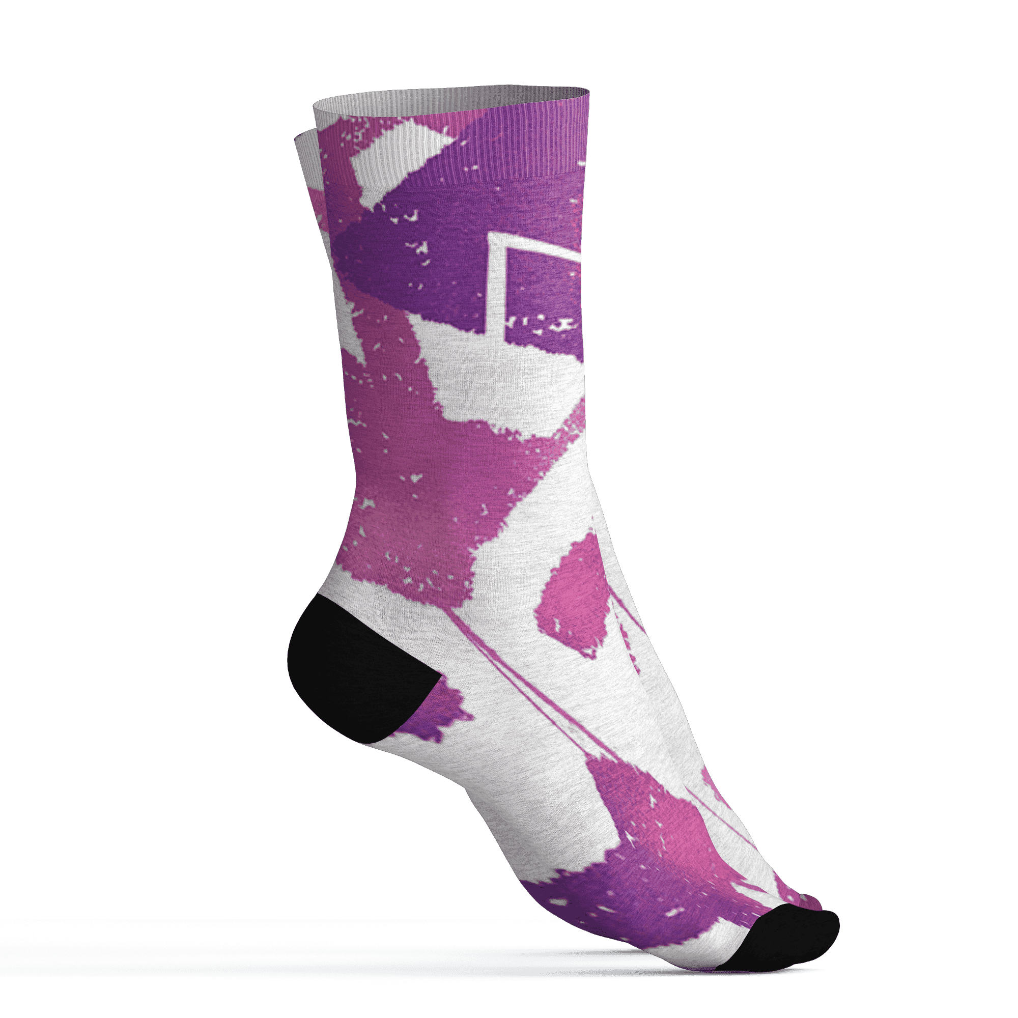 GS Hyper Violet 4s Socks Match Built Different 3D All-Over Print Broken - NastyJamz