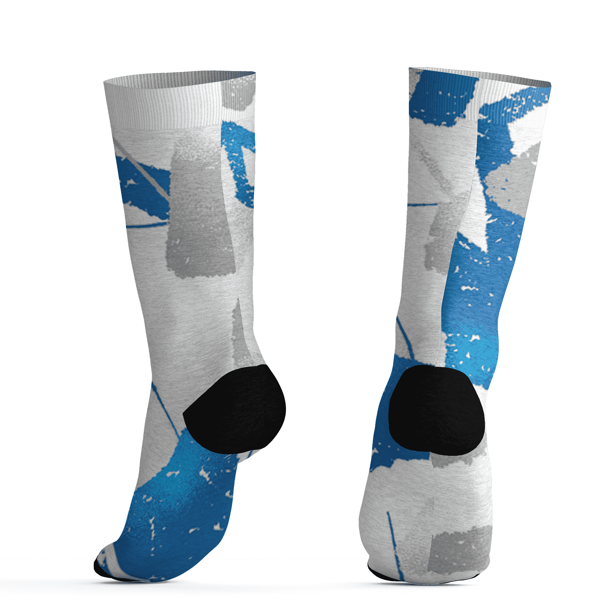 Industrial Blue 4s Socks Match Built Different 3D All-Over Print Broken - NastyJamz