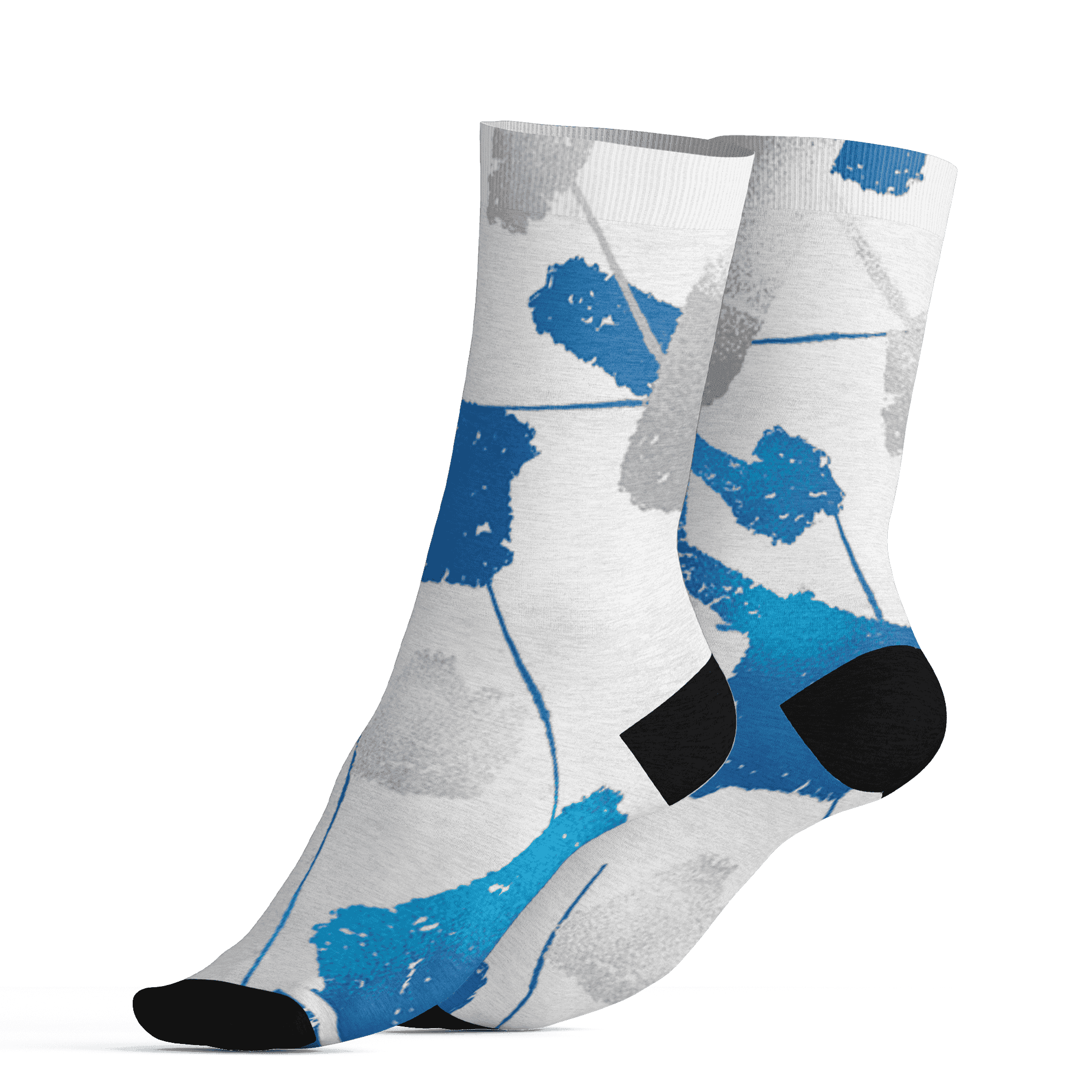Industrial Blue 4s Socks Match Built Different 3D All-Over Print Broken - NastyJamz