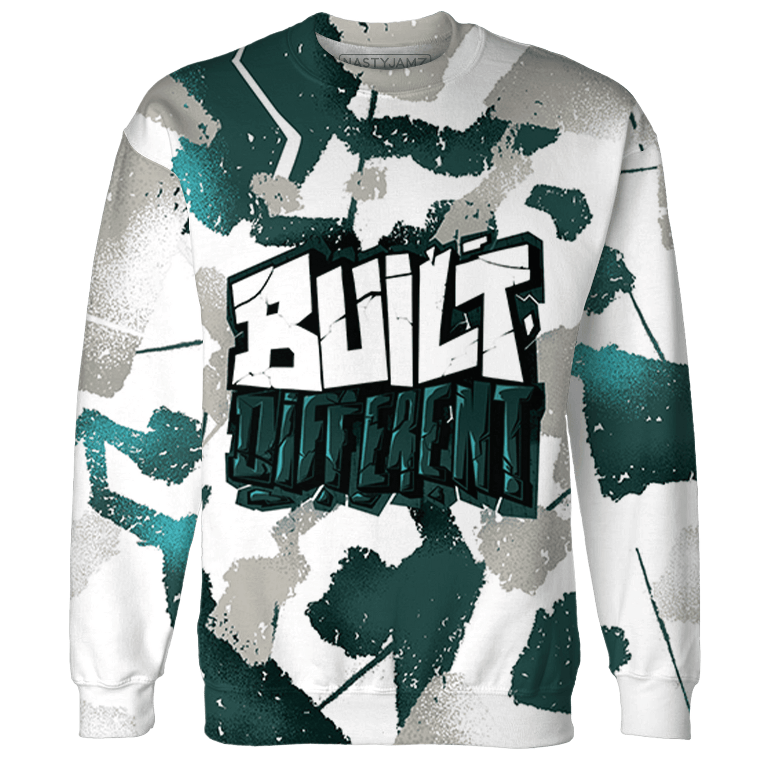 Oxidized Green 4s Hoodie Match Built Different 3D All-Over Print - NastyJamz