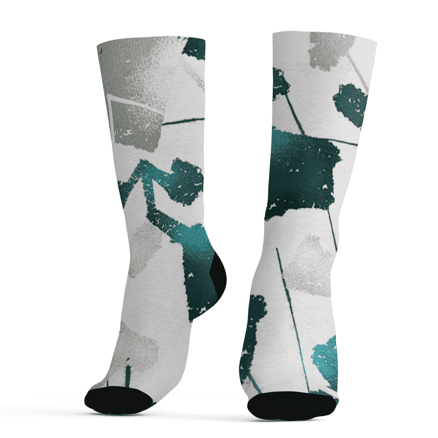 Oxidized Green 4s Socks Match Built Different 3D All-Over Print Broken - NastyJamz