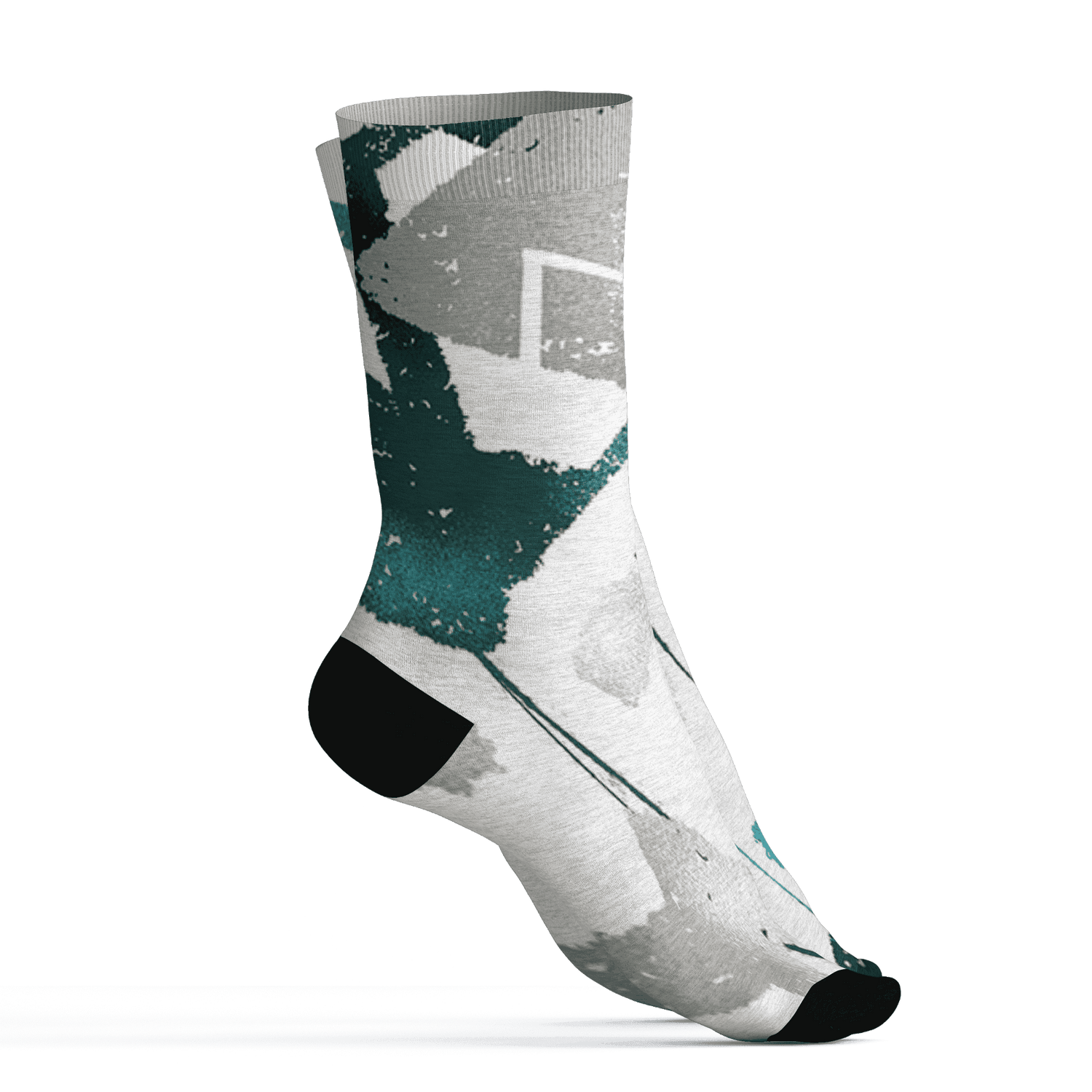 Oxidized Green 4s Socks Match Built Different 3D All-Over Print Broken - NastyJamz