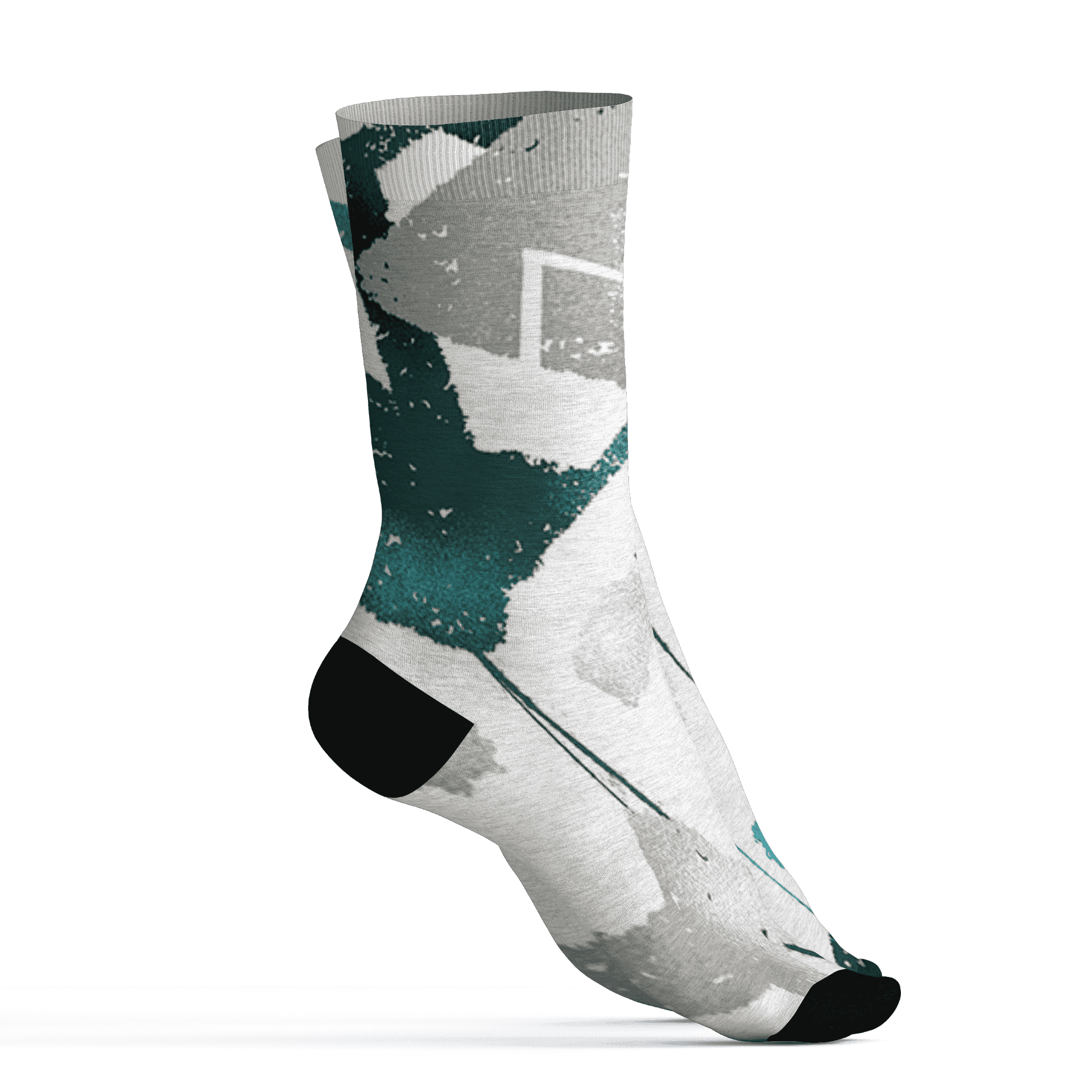 Oxidized Green 4s Socks Match Built Different 3D All-Over Print Broken - NastyJamz