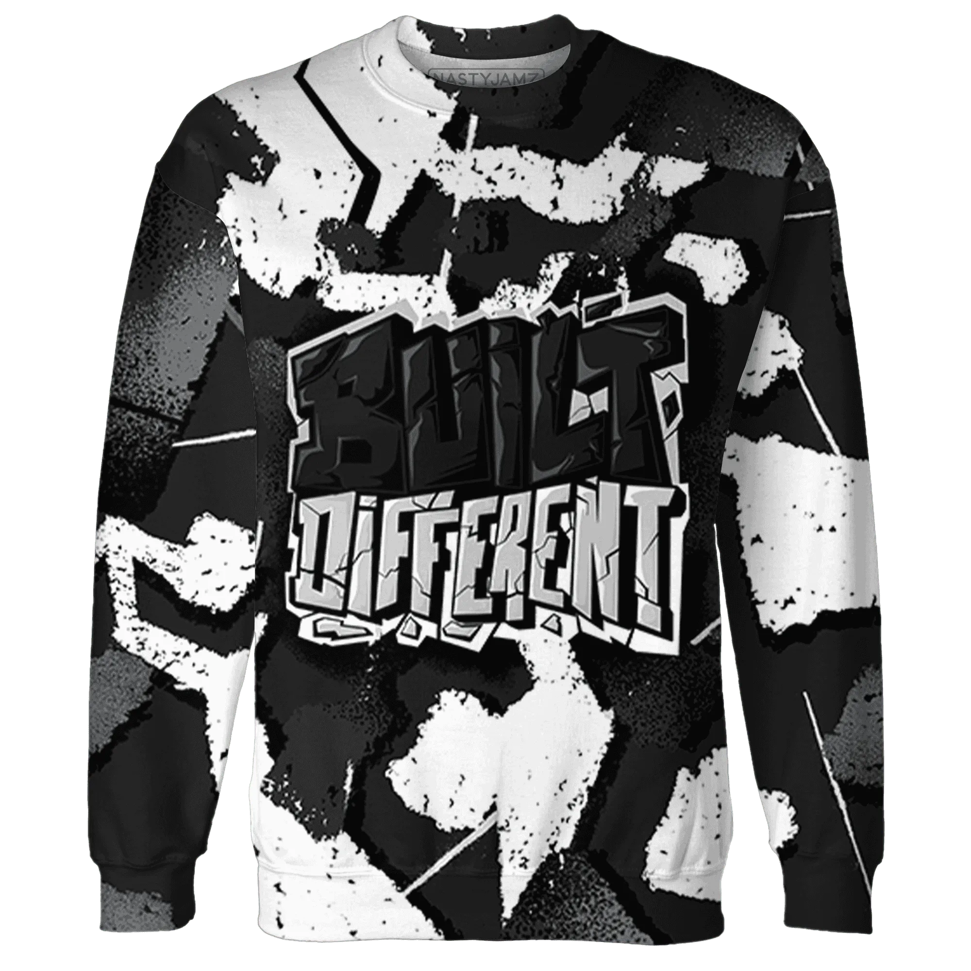 White-Thunder-4s-Sweatshirt-Match-Built-Different-3D-Broken