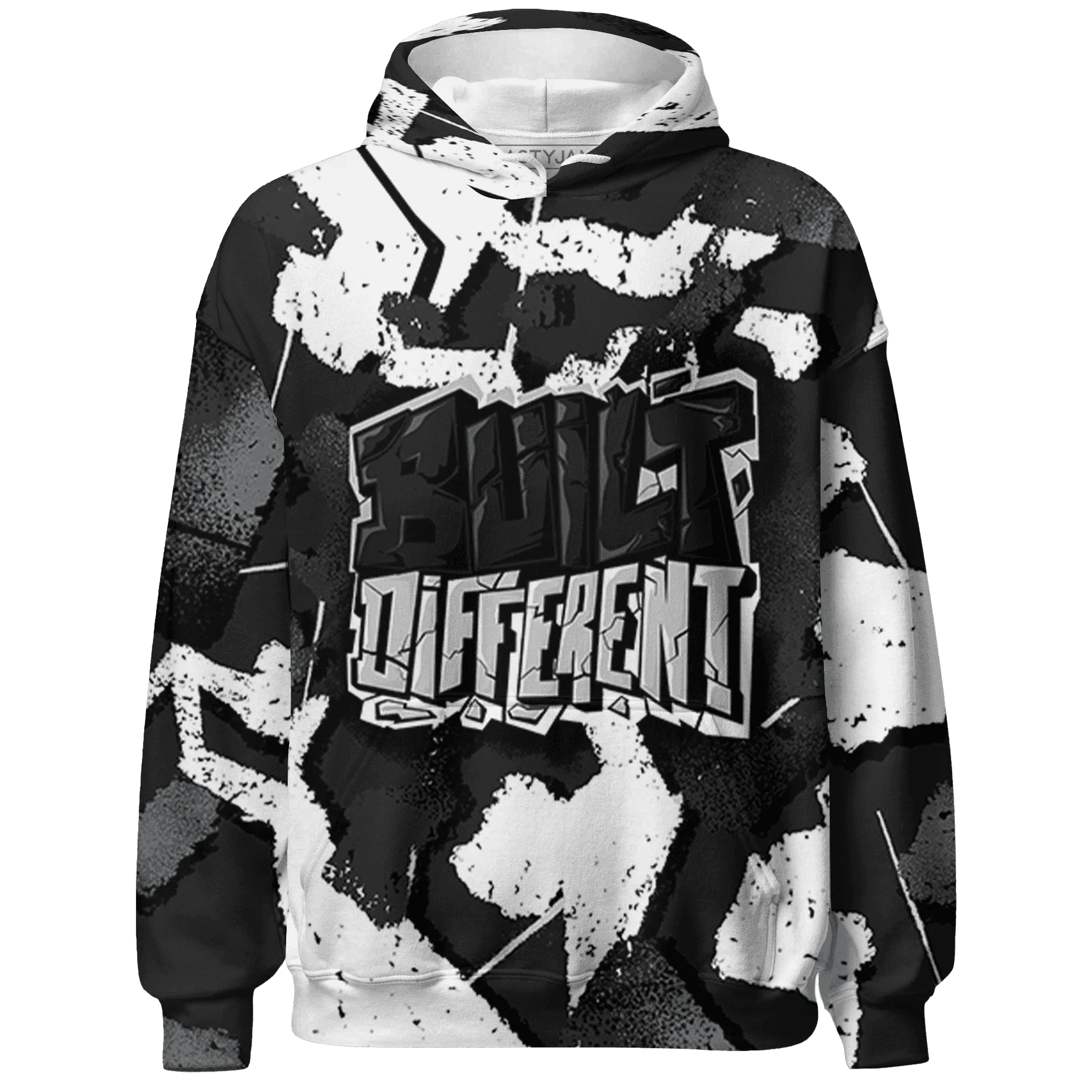 White-Thunder-4s-Hoodie-Match-Built-Different-3D-Broken
