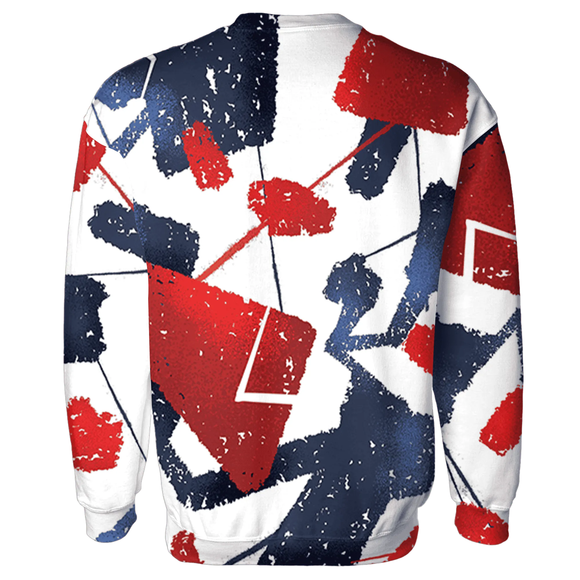 White-Navy-6s-Sweatshirt-Match-Built-Different-3D-Broken