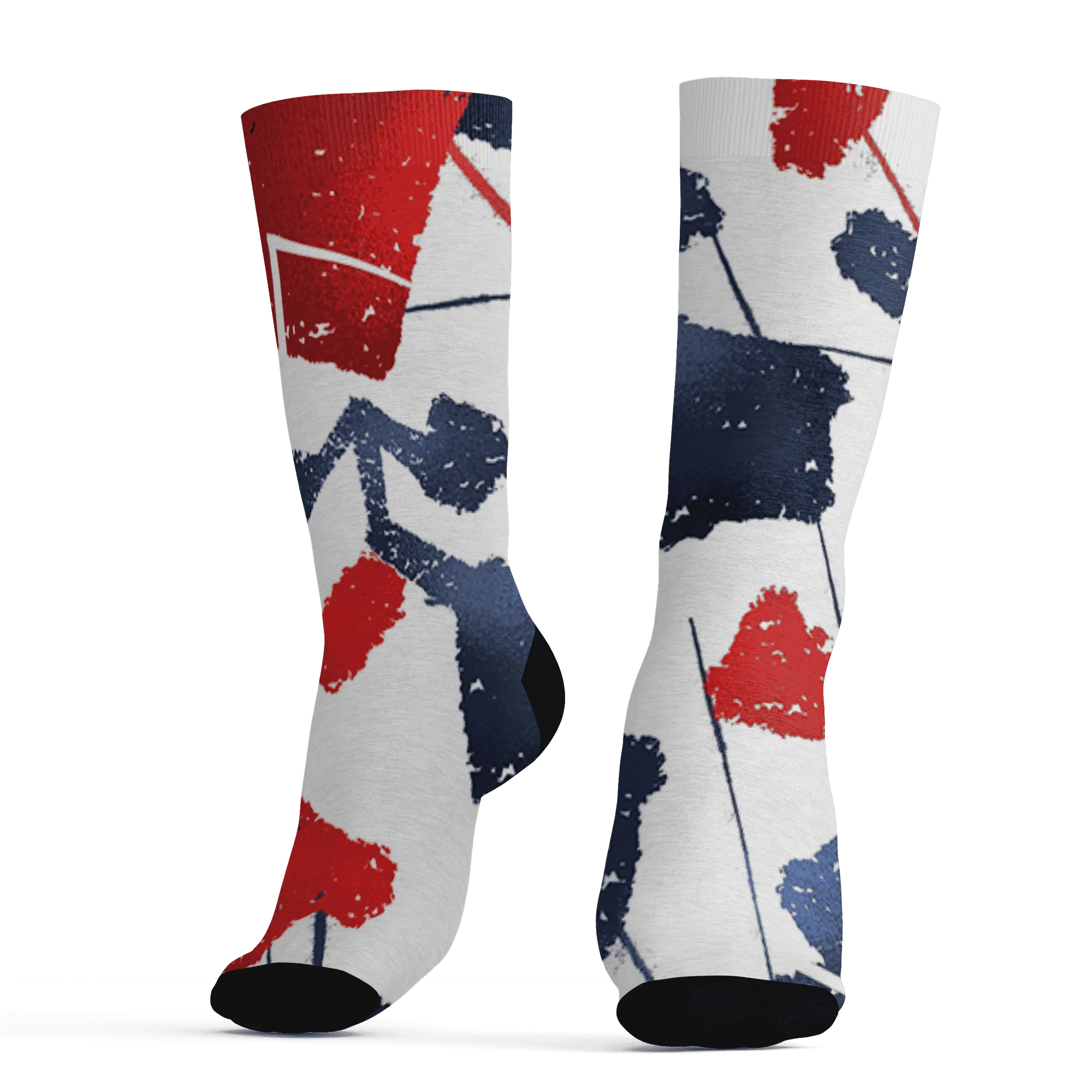 White-Navy-6s-Socks-Match-Built-Different-3D-Broken