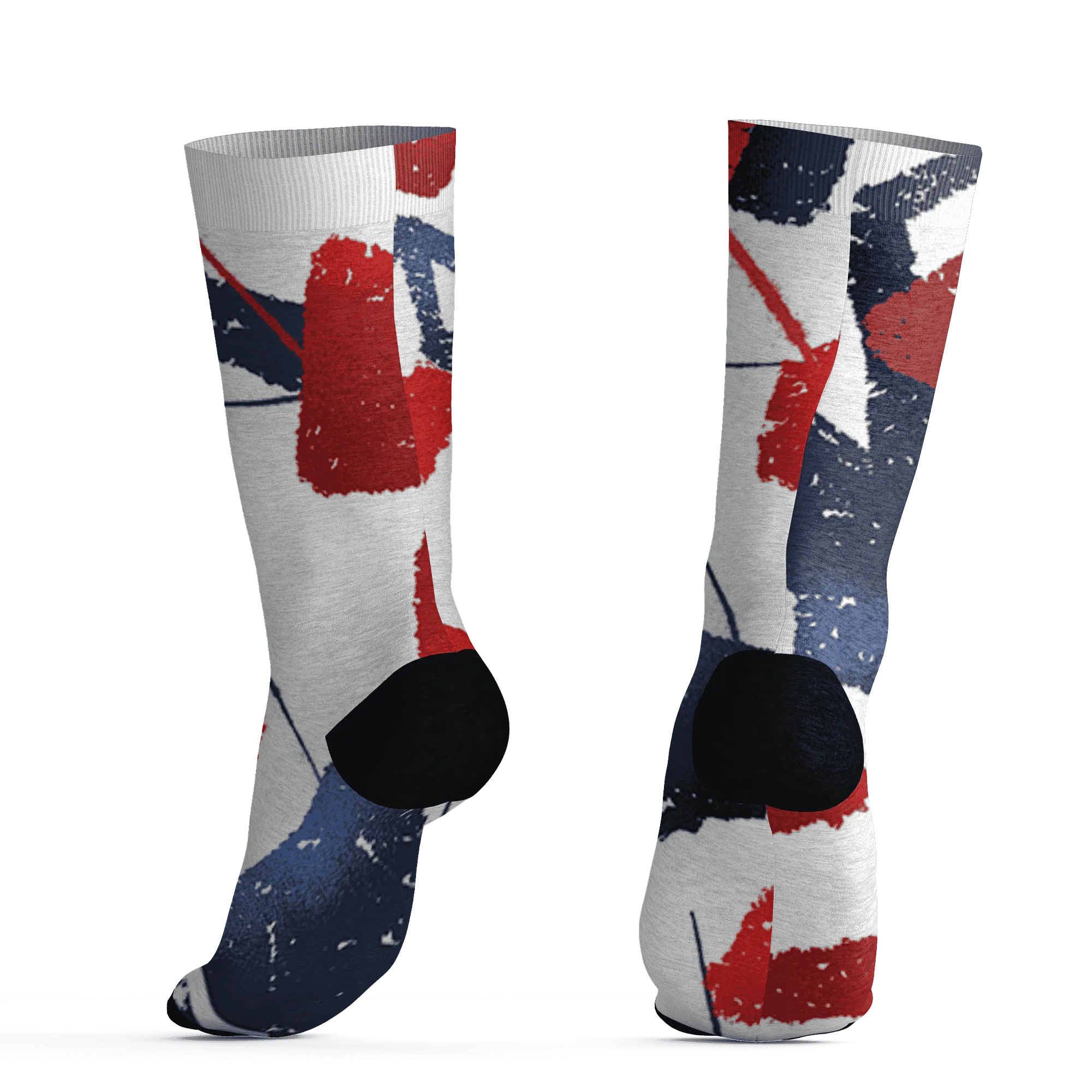 White-Navy-6s-Socks-Match-Built-Different-3D-Broken
