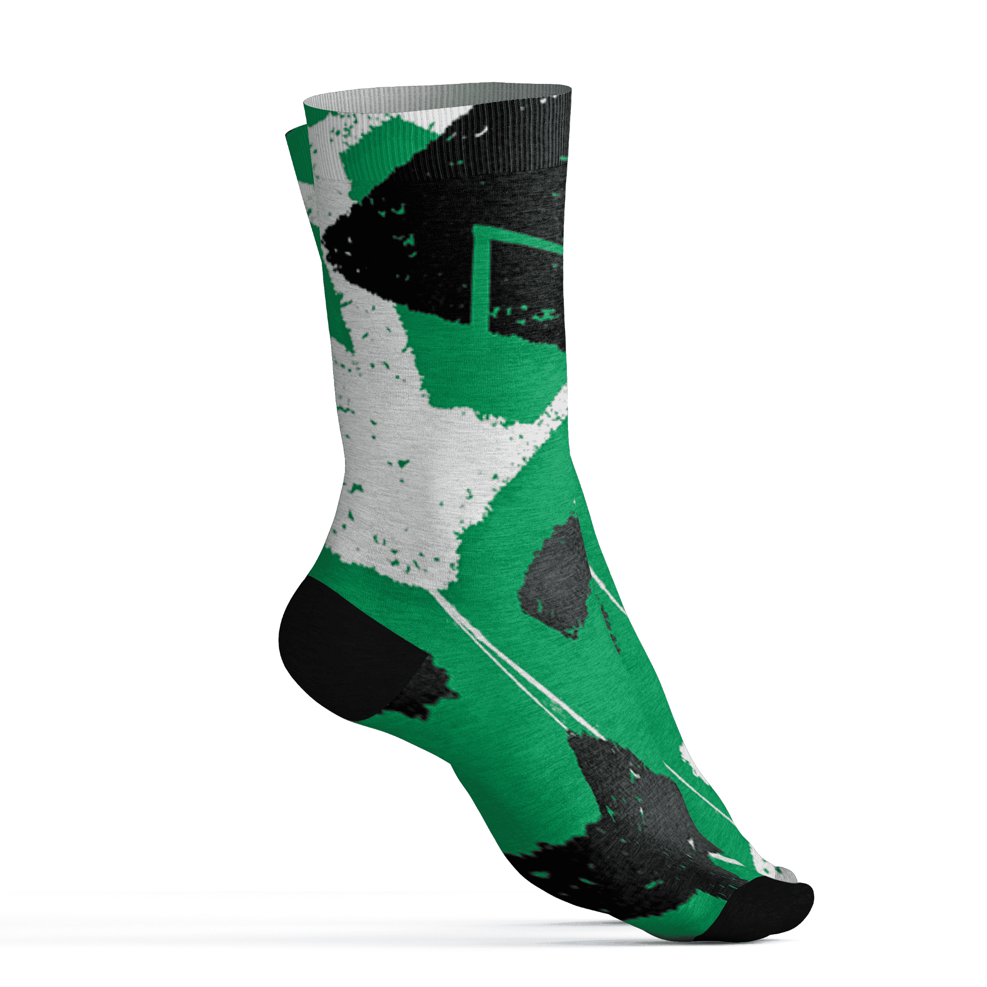 Lucky Green 5s Socks Match Built Different 3D All-Over Print Broken - NastyJamz