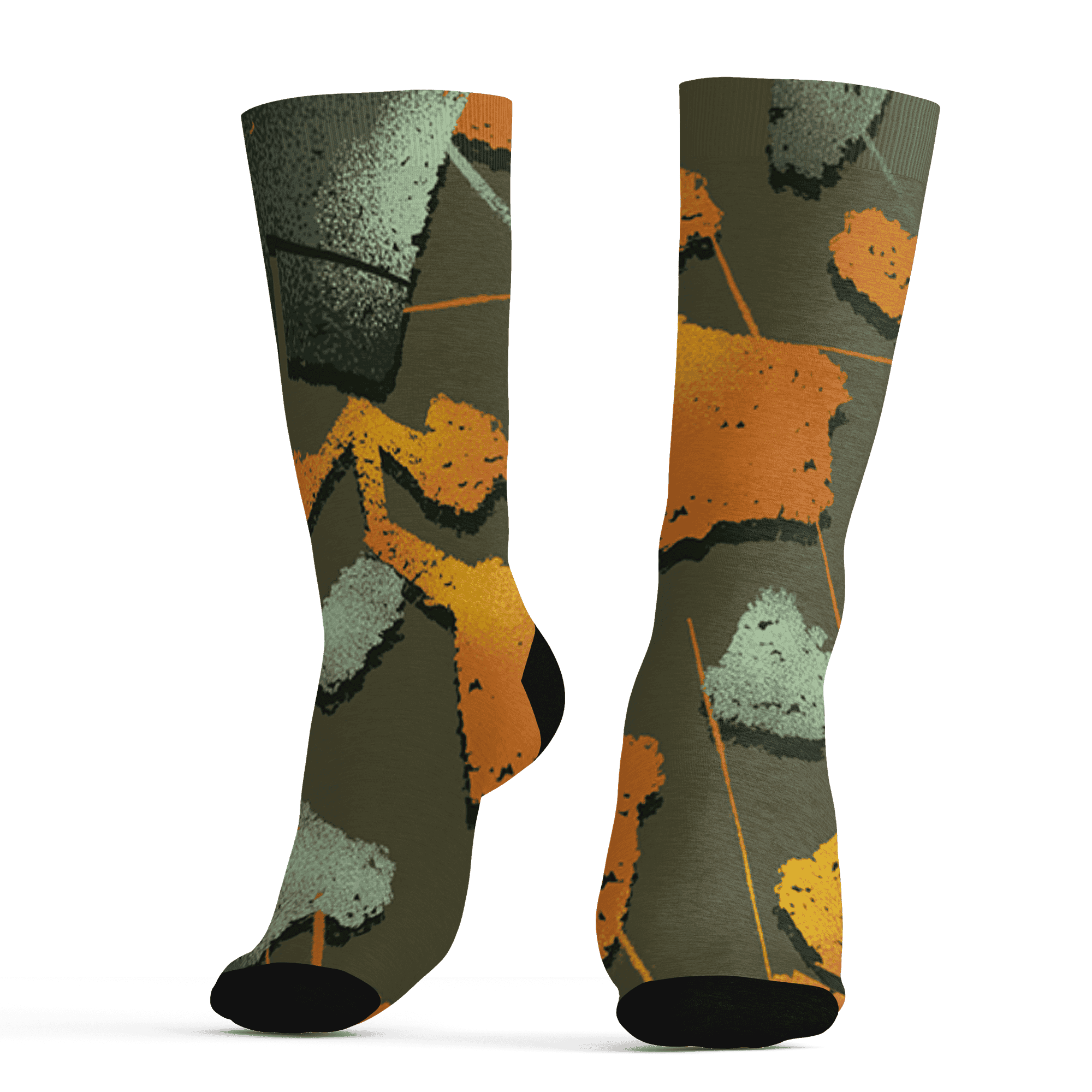 Olive 5s Socks Match Built Different 3D All-Over Print Broken - NastyJamz