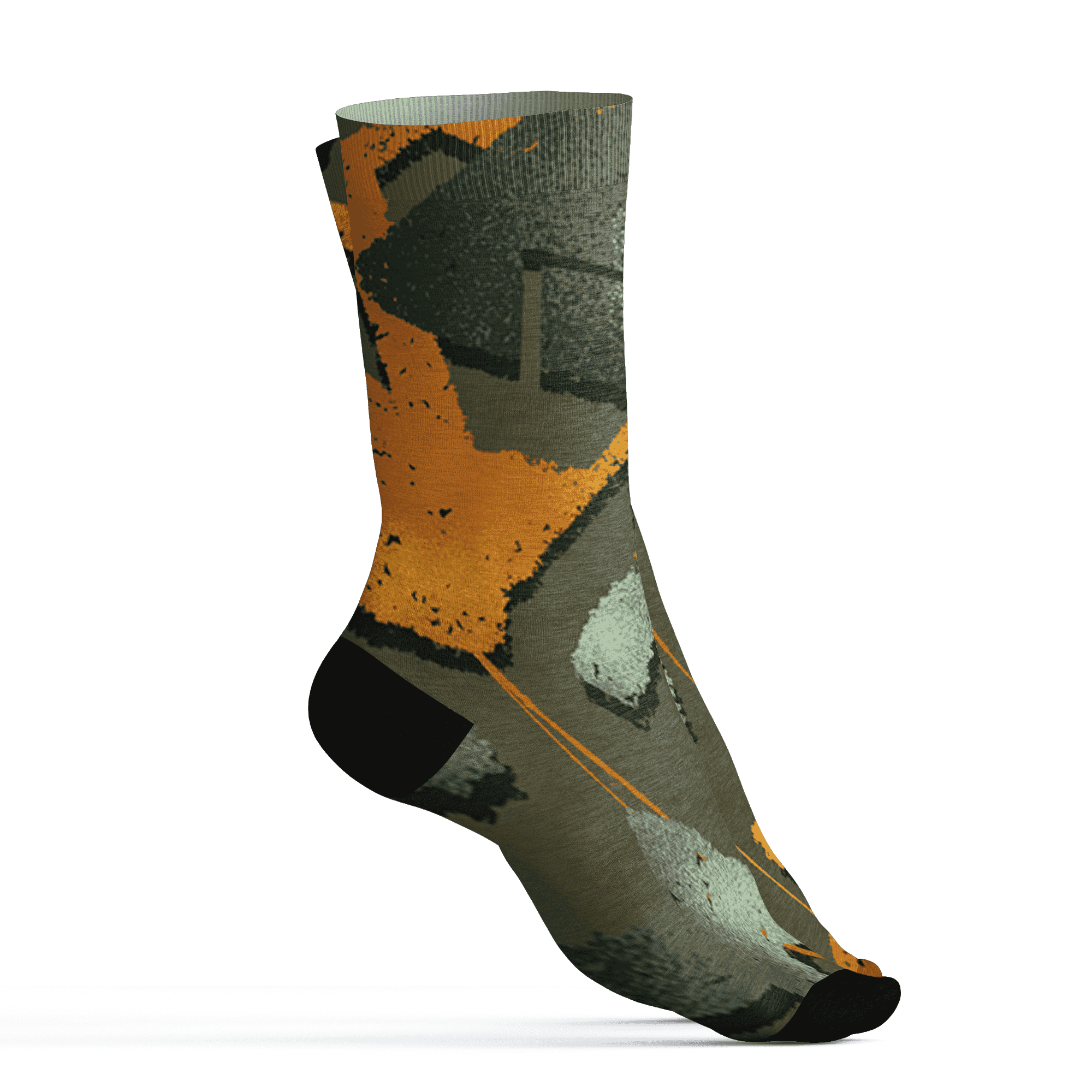 Olive 5s Socks Match Built Different 3D All-Over Print Broken - NastyJamz