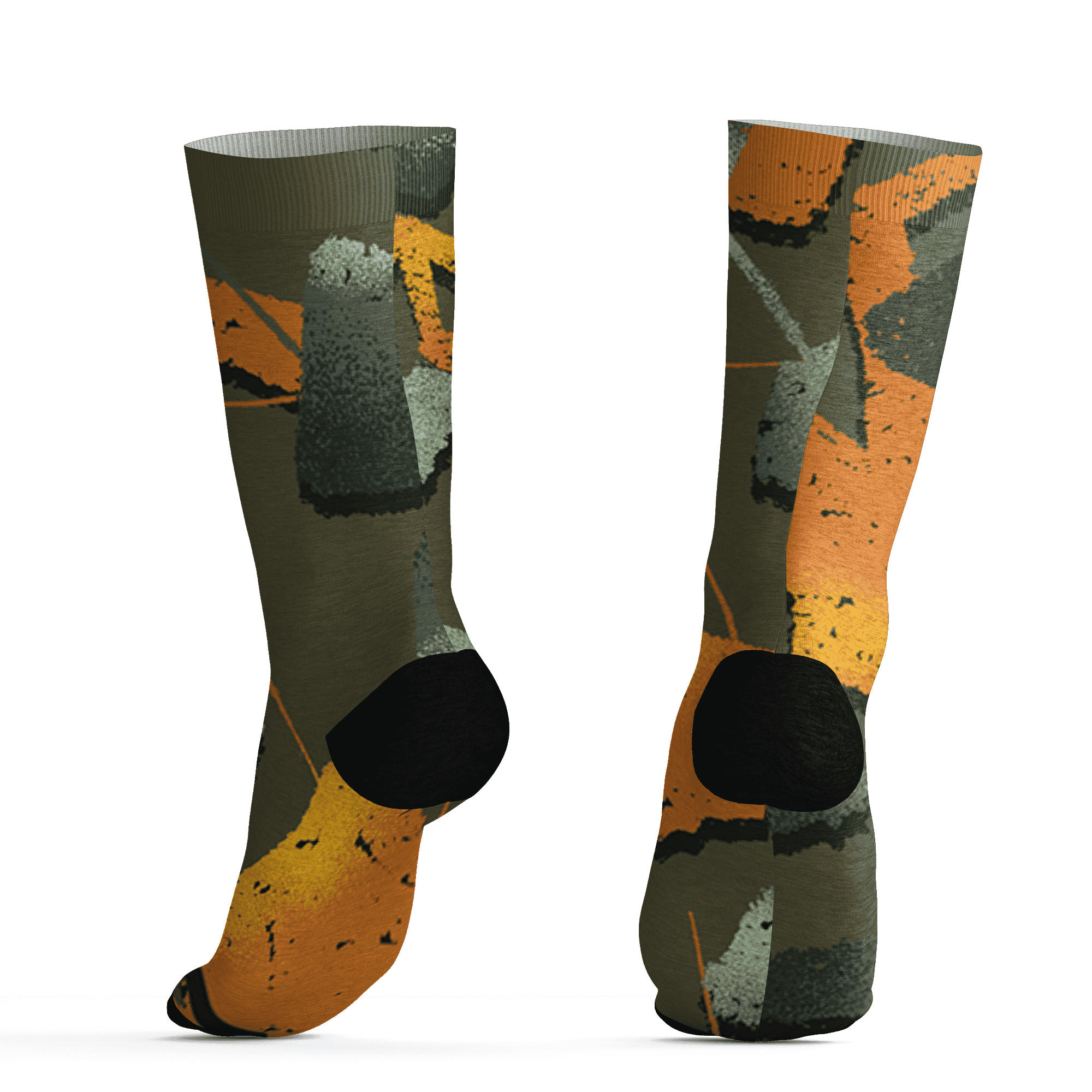 Olive 5s Socks Match Built Different 3D All-Over Print Broken - NastyJamz