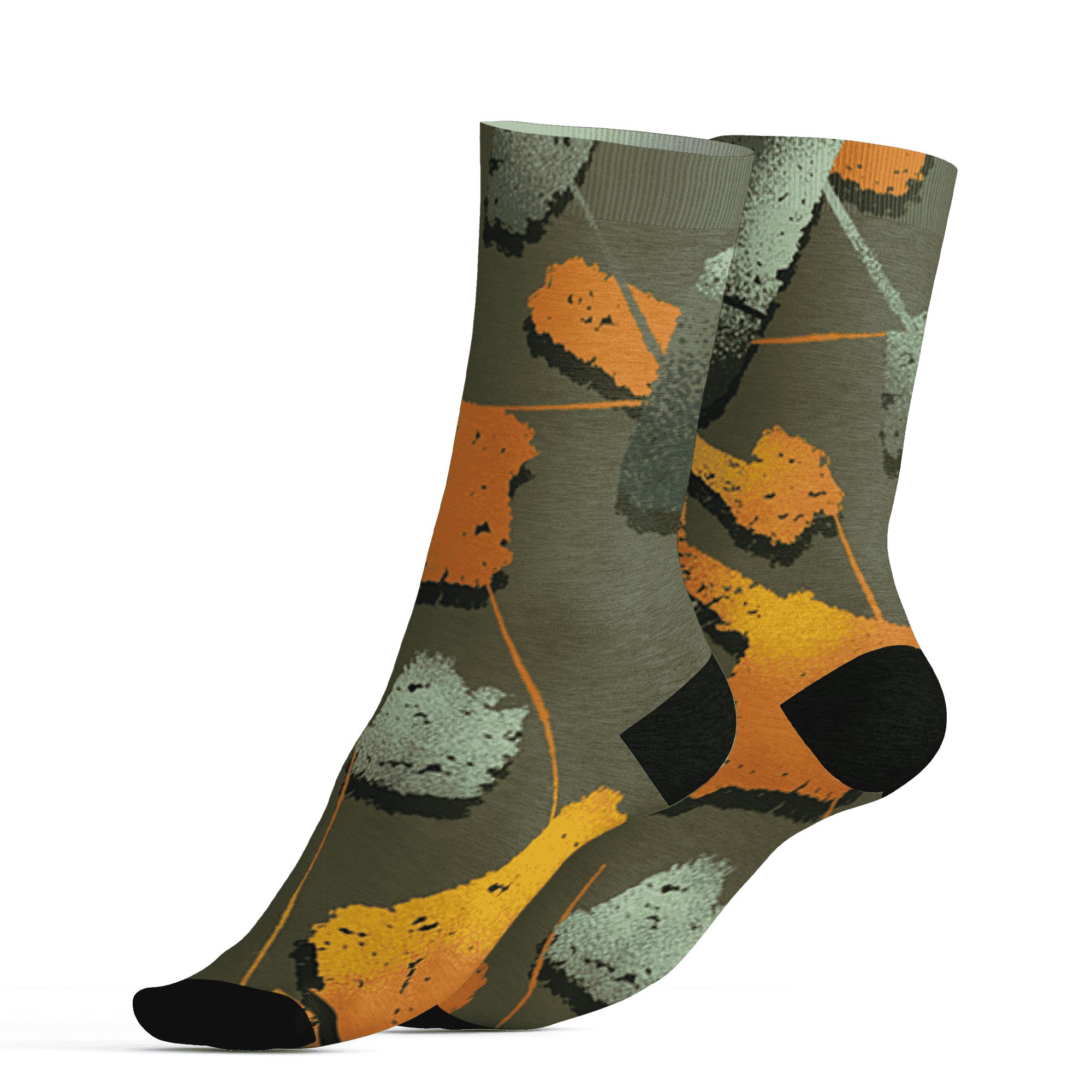Olive 5s Socks Match Built Different 3D All-Over Print Broken - NastyJamz