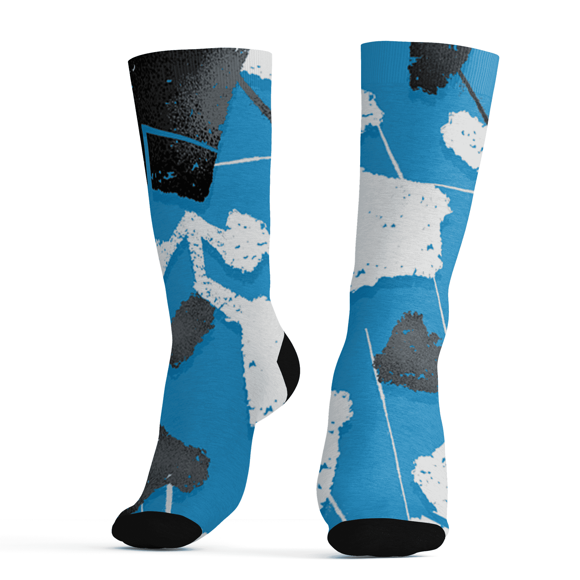 Powder Blue 9s Socks Match Built Different 3D All-Over Print Broken - NastyJamz