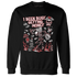 Black-Toe-Reimagined-Red-White-1s-Sweatshirt-Match-Busy-Getting-Money-Skull