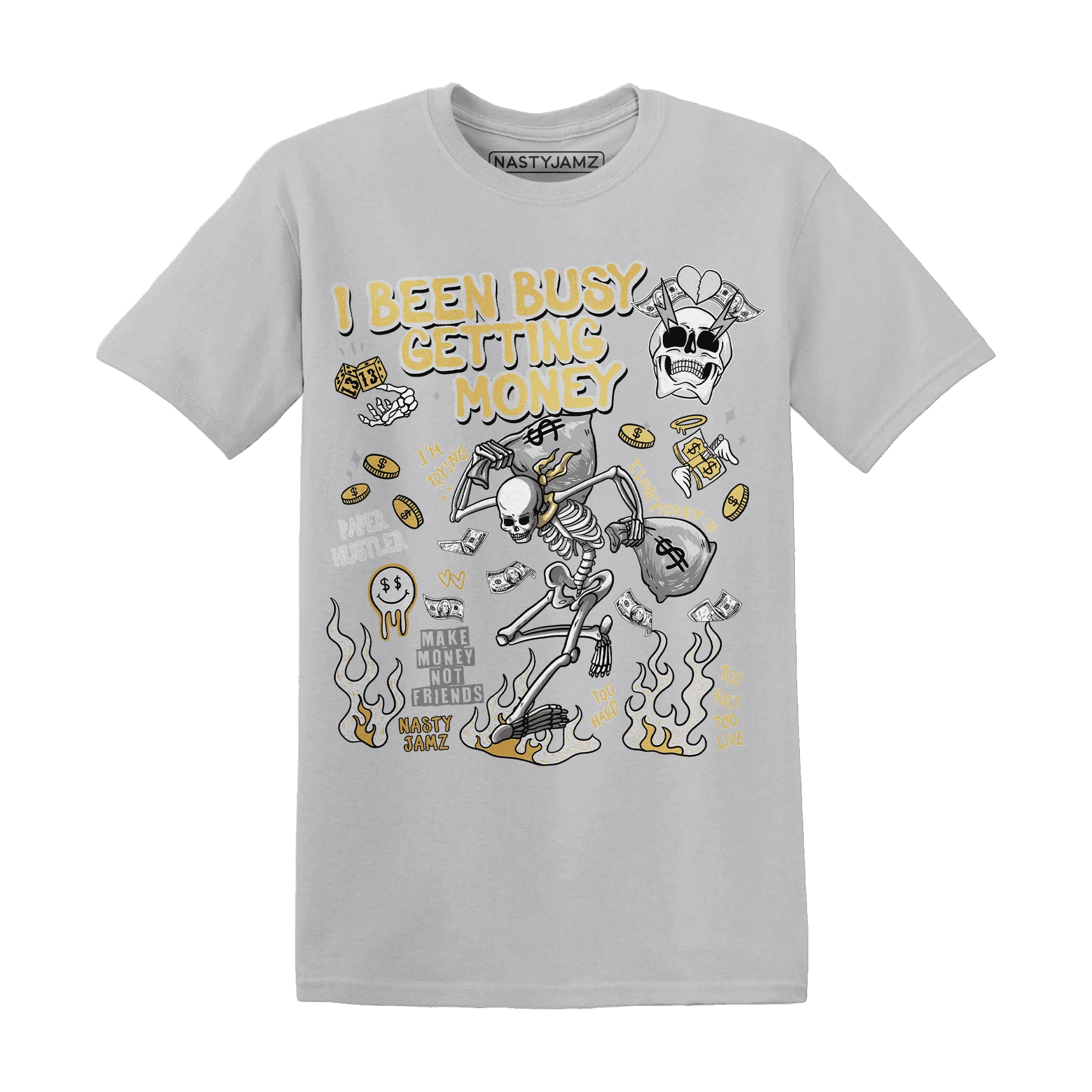Paris-Cement-Olympics-6s-NastyJamz-T-Shirt-Match-Busy-Getting-Money-Skull