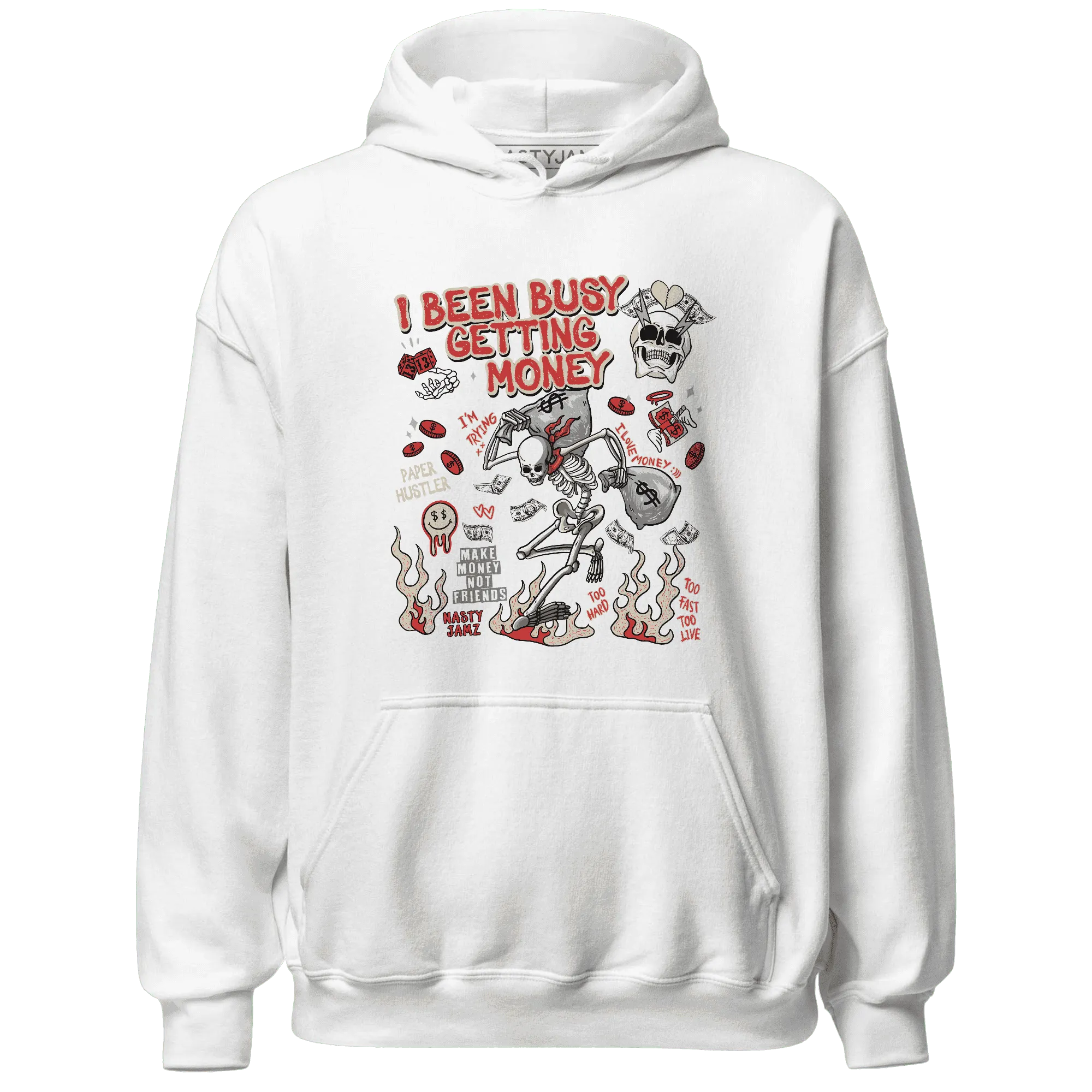 Dunk-Strawberry-Waffle-NastyJamz-Hoodie-Match-Busy-Getting-Money-Skull