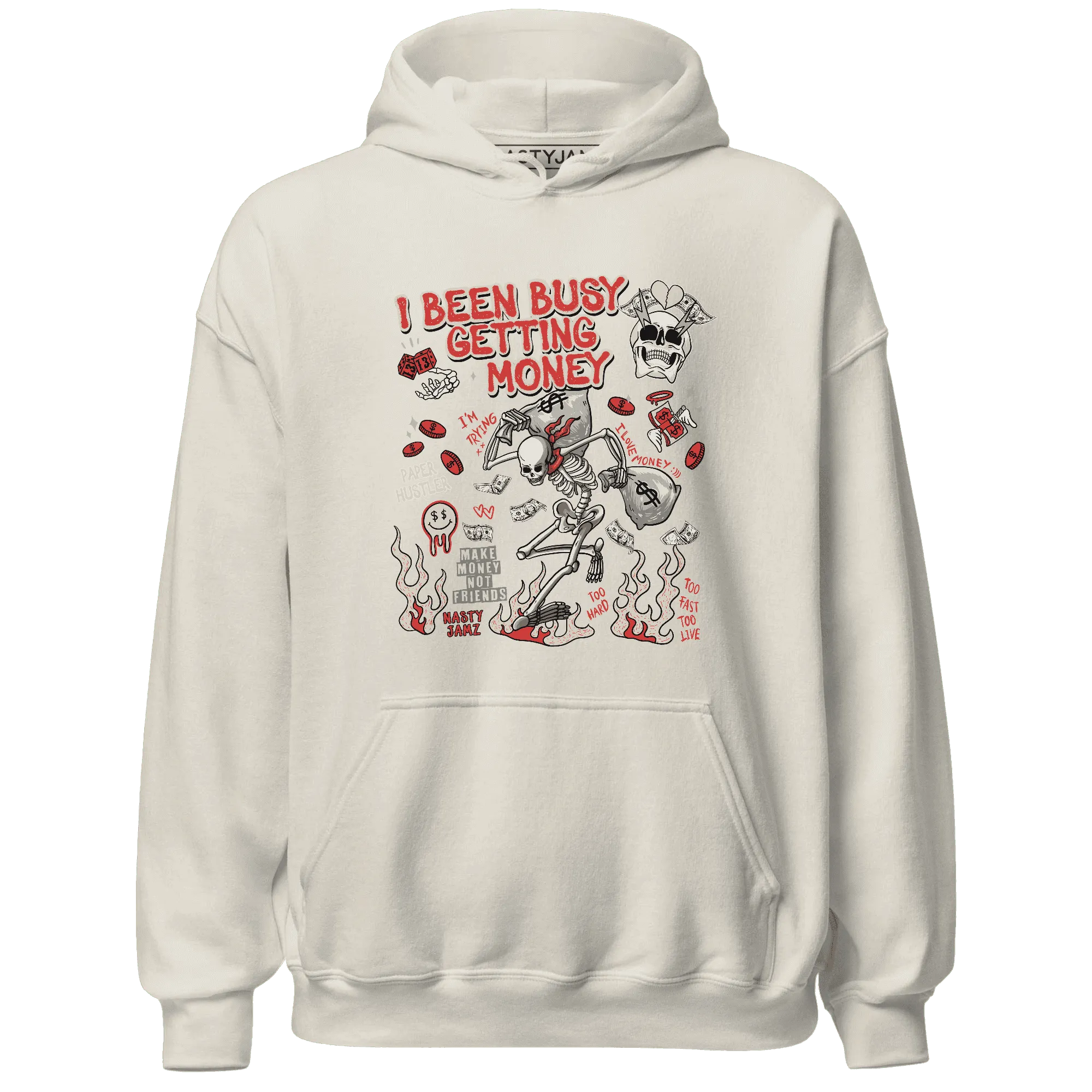 Dunk-Strawberry-Waffle-NastyJamz-Hoodie-Match-Busy-Getting-Money-Skull