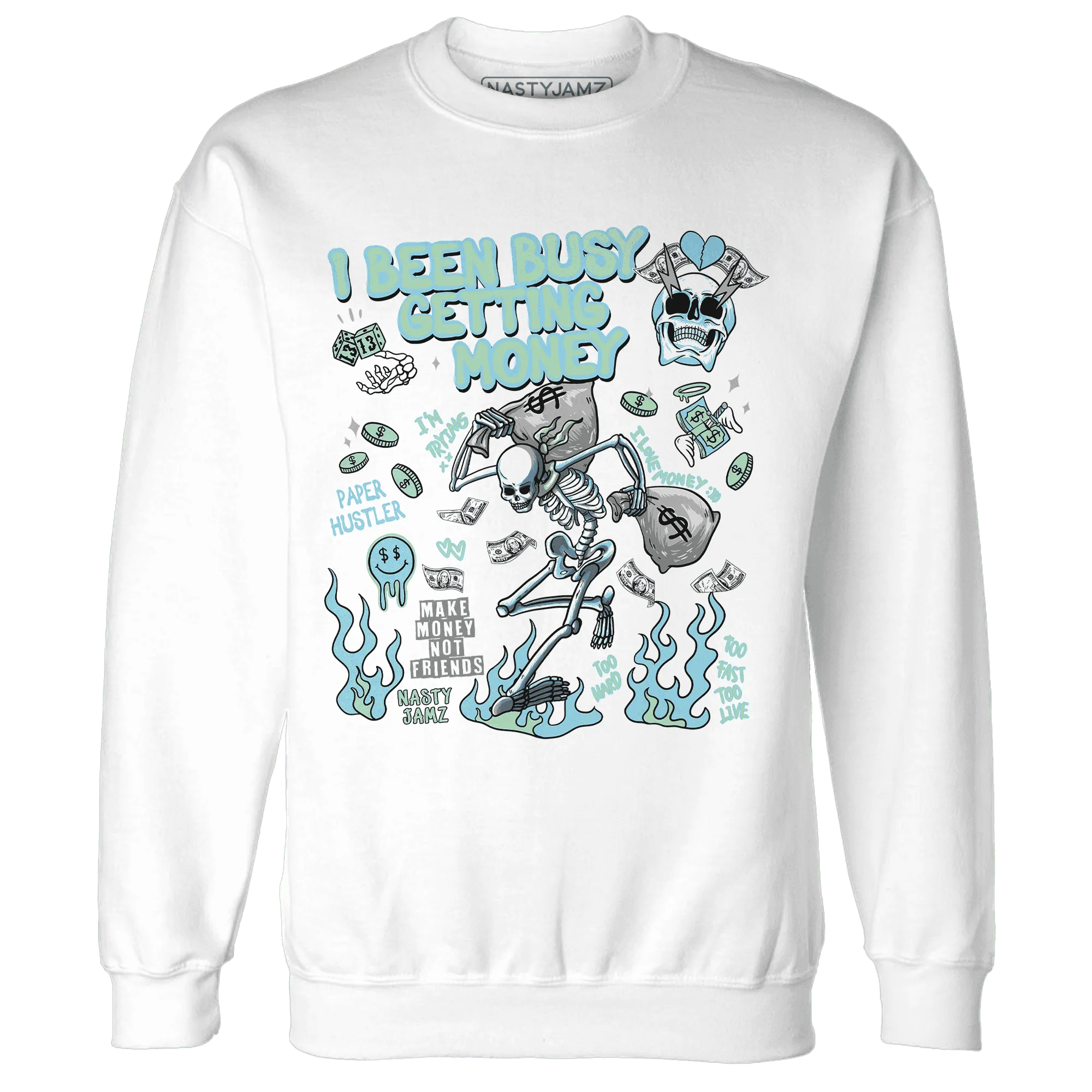 Dunk-Verdy-Visty-Blue-Gaze-Light-Arctic-Sweatshirt-Match-Busy-Getting-Money-Skull