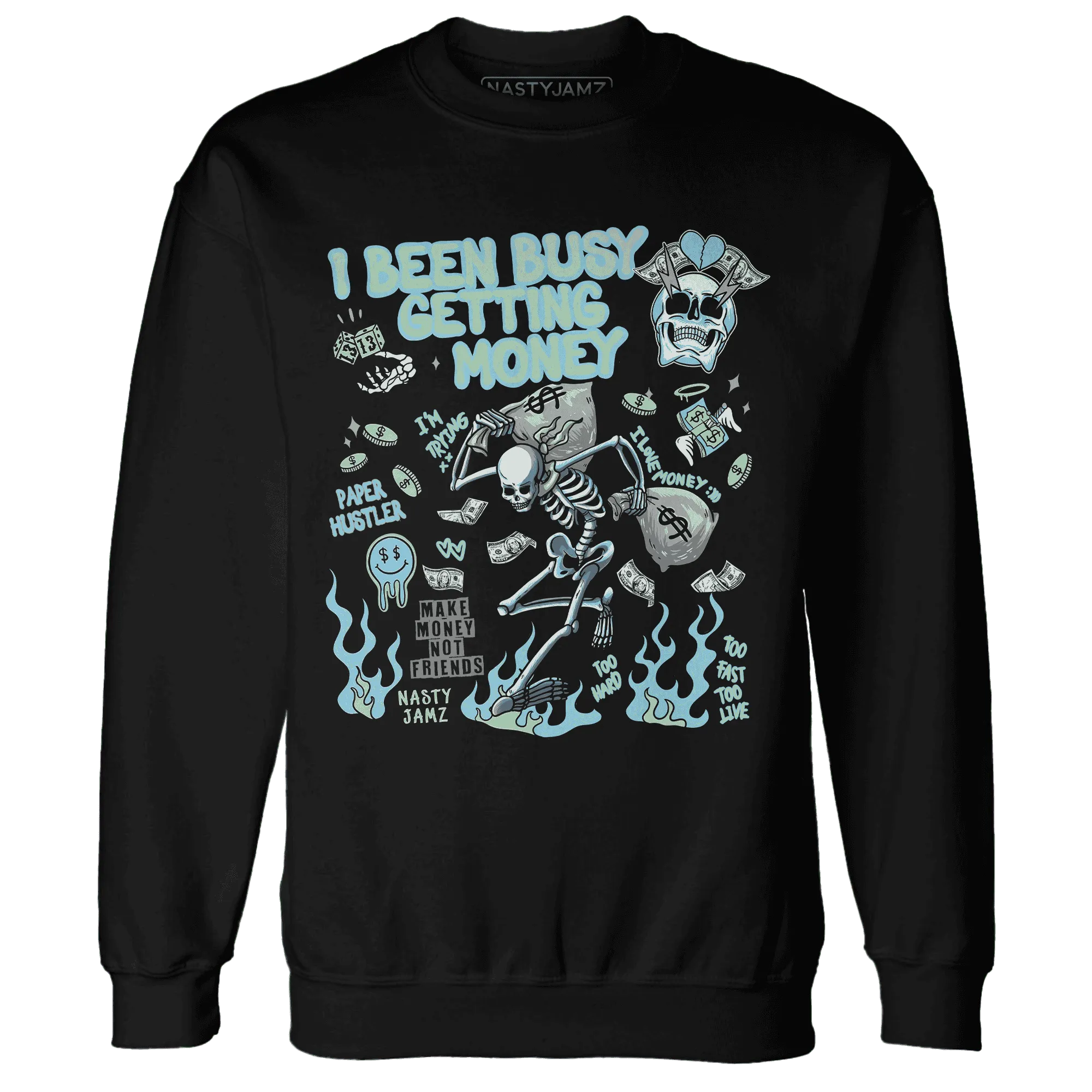Dunk-Verdy-Visty-Blue-Gaze-Light-Arctic-Sweatshirt-Match-Busy-Getting-Money-Skull