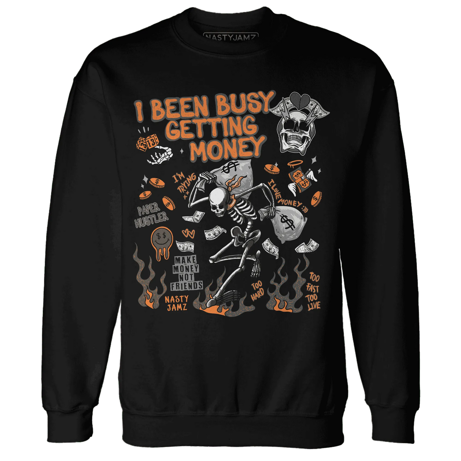 Fear-Pack-3s-NastyJamz-Sweatshirt-Match-Busy-Getting-Money-Skull