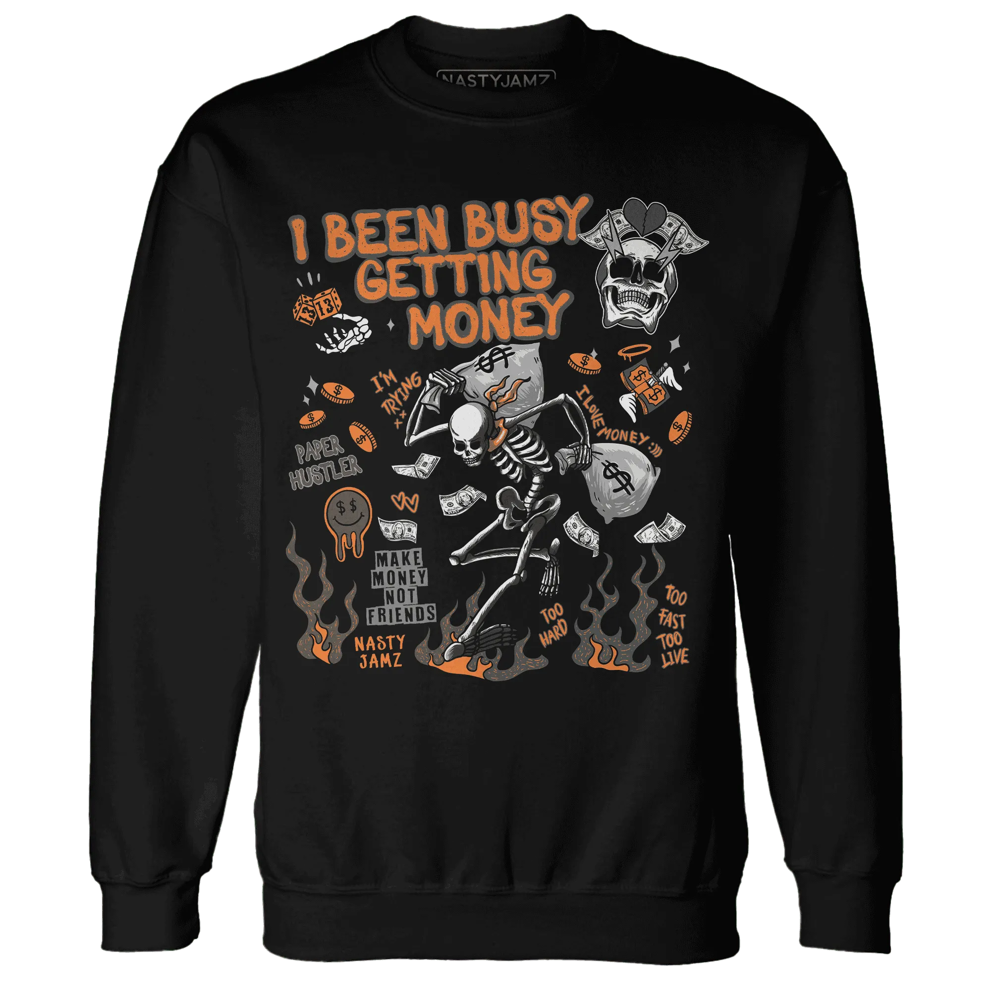Fear-Pack-3s-NastyJamz-Sweatshirt-Match-Busy-Getting-Money-Skull