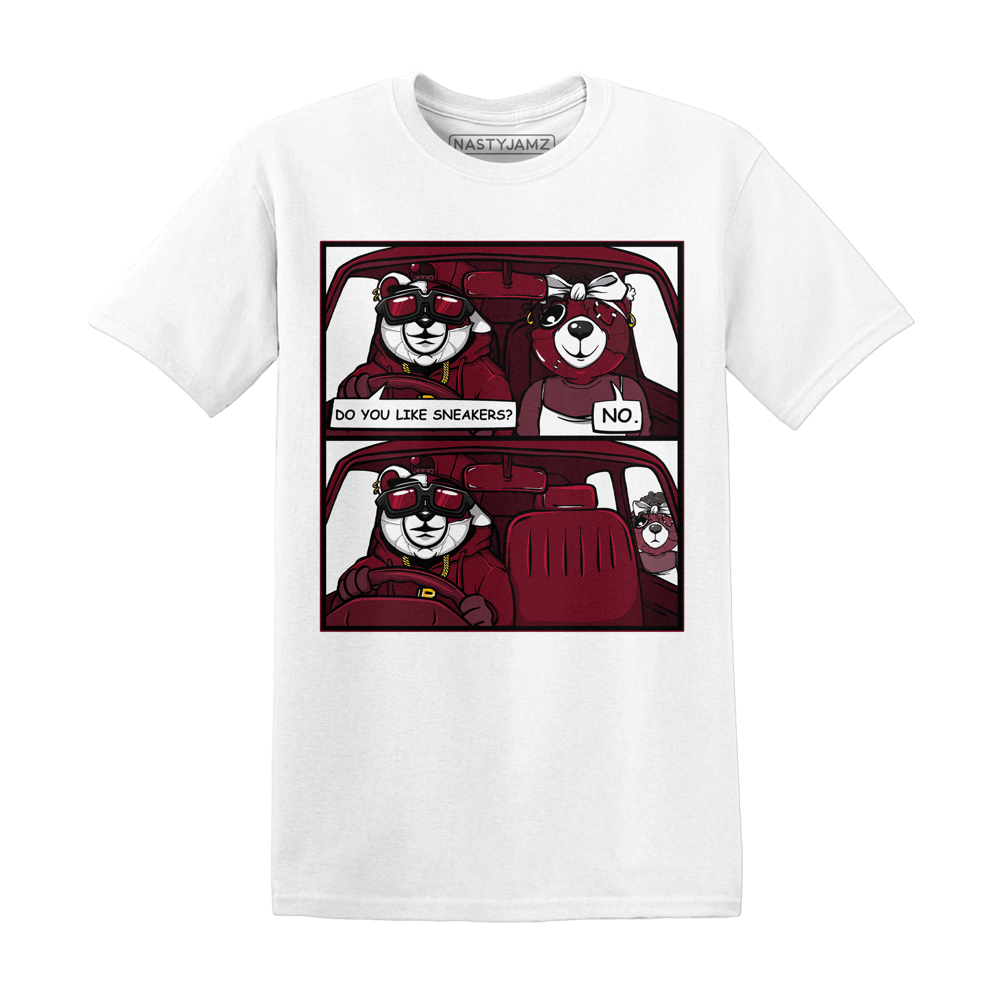 High White Team Red 1s T Shirt Match Bye Her - NastyJamz