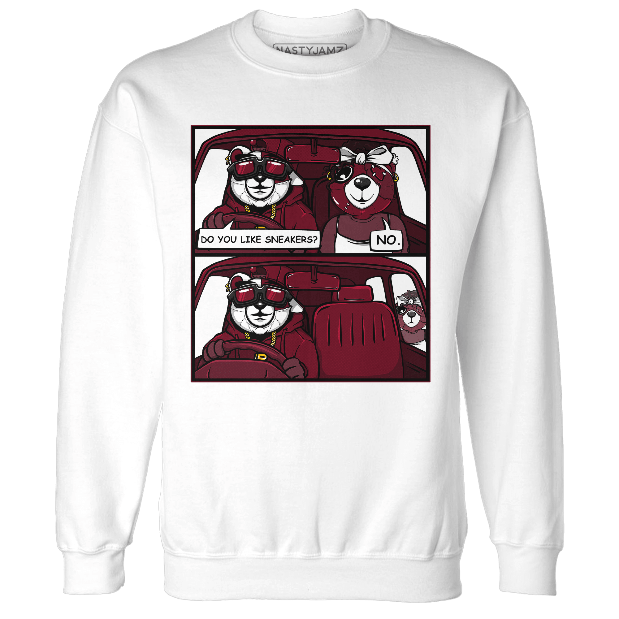 High White Team Red 1s Sweatshirt Match Bye Her - NastyJamz